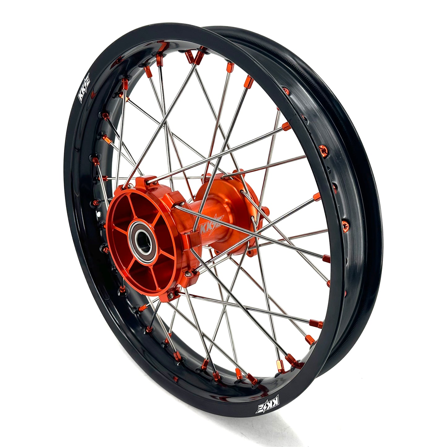 KKE 1.85-21" & 2.5-18" Motorcycle Tubed Spoke Wheels Rims Fit KTM790 Adventure R 2019-2022 Orange Nipple