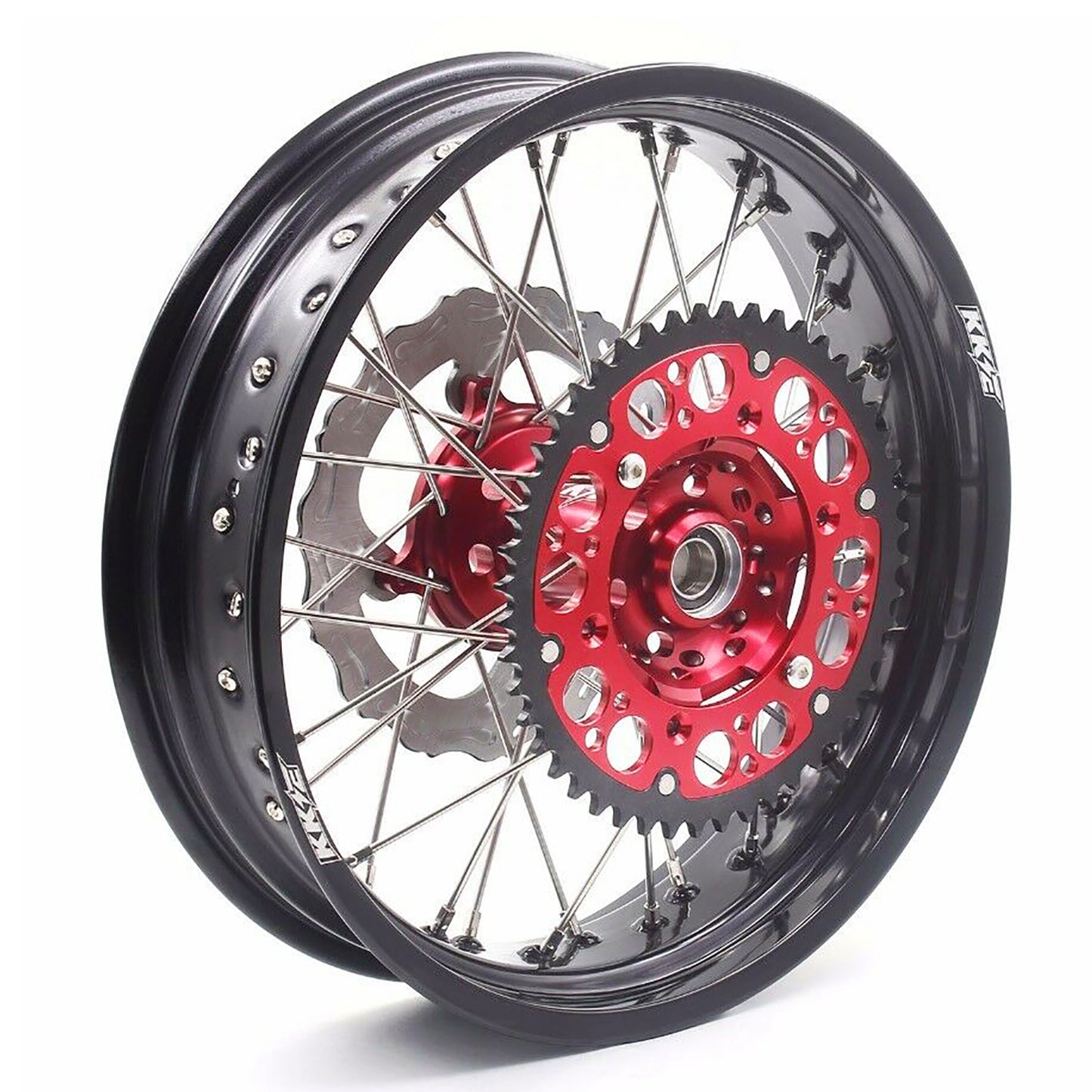 KKE 17 Inch Motard Rims for SUZUKI RMZ250 2007-2024 RMZ450 2005-2024 Red Hubs