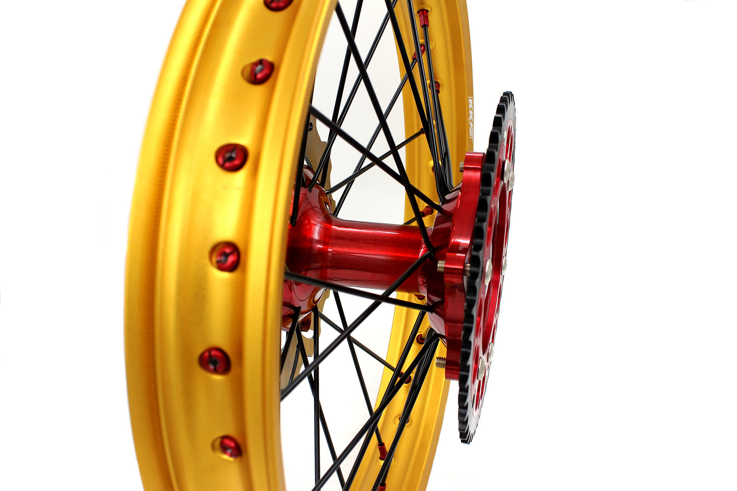 KKE 21" 18" Cast Red Hubs Billet With Gold Rim For HONDA CR125R 1998-2001 CR250R 1997-2001