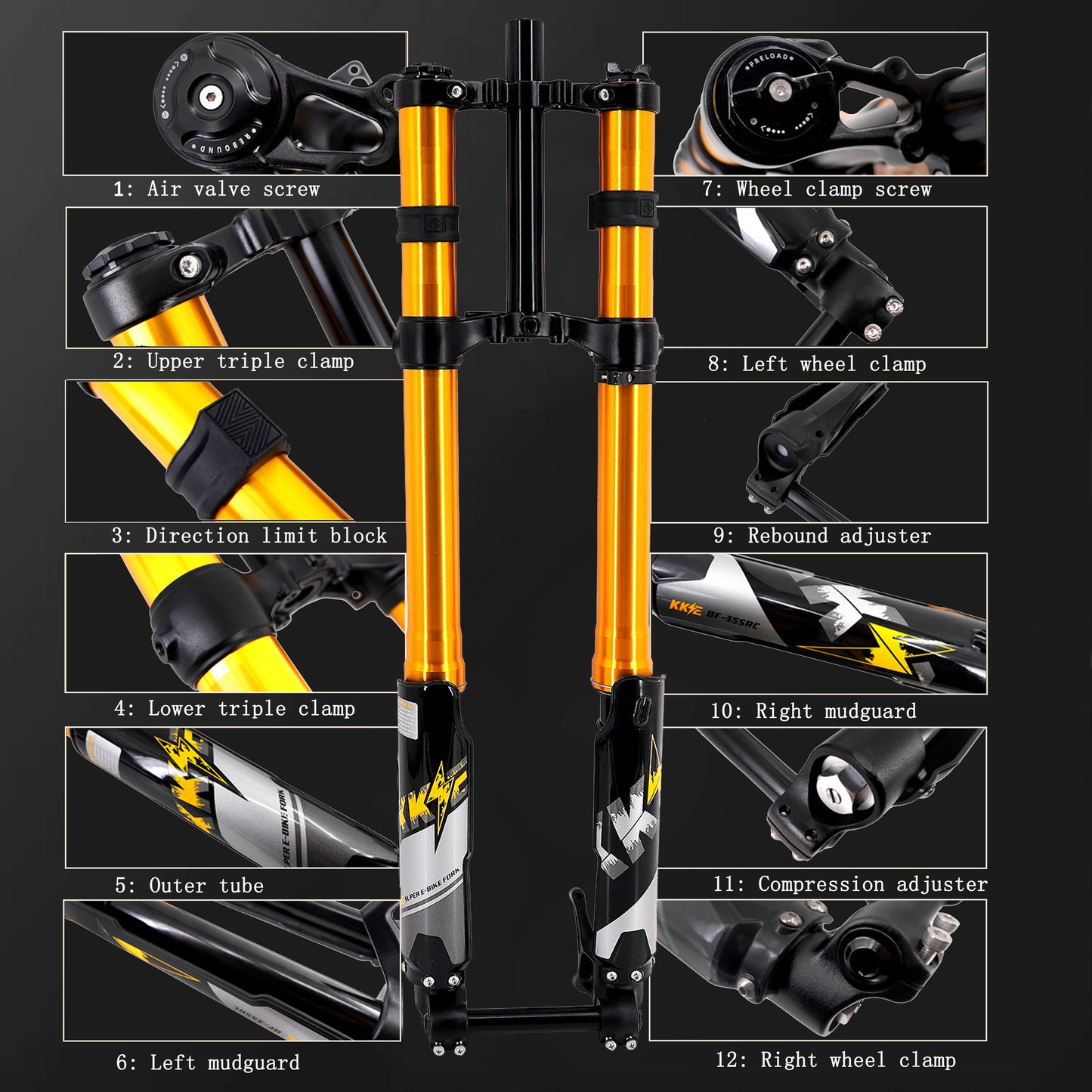 $100off Sales!!! KKE Front Fork Suspension Fit SURRON Light Bee, E-Ride Pro-SS, Talaria Sting MX3/MX4/R