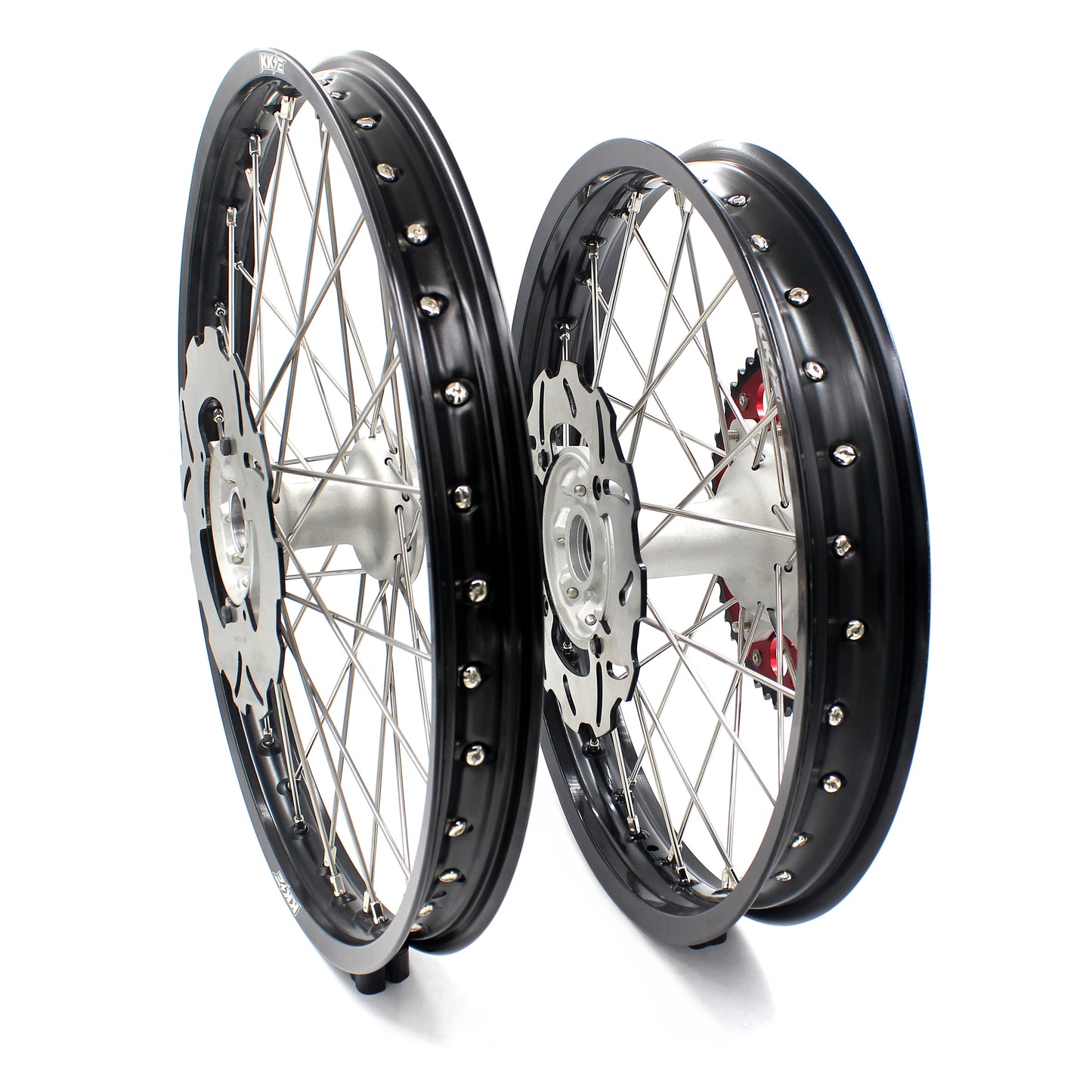 Pre-order KKE 21 & 18 Casting MX Rims for Honda XR650R 2000-2008 240MM/240MM Disc Silver&Black