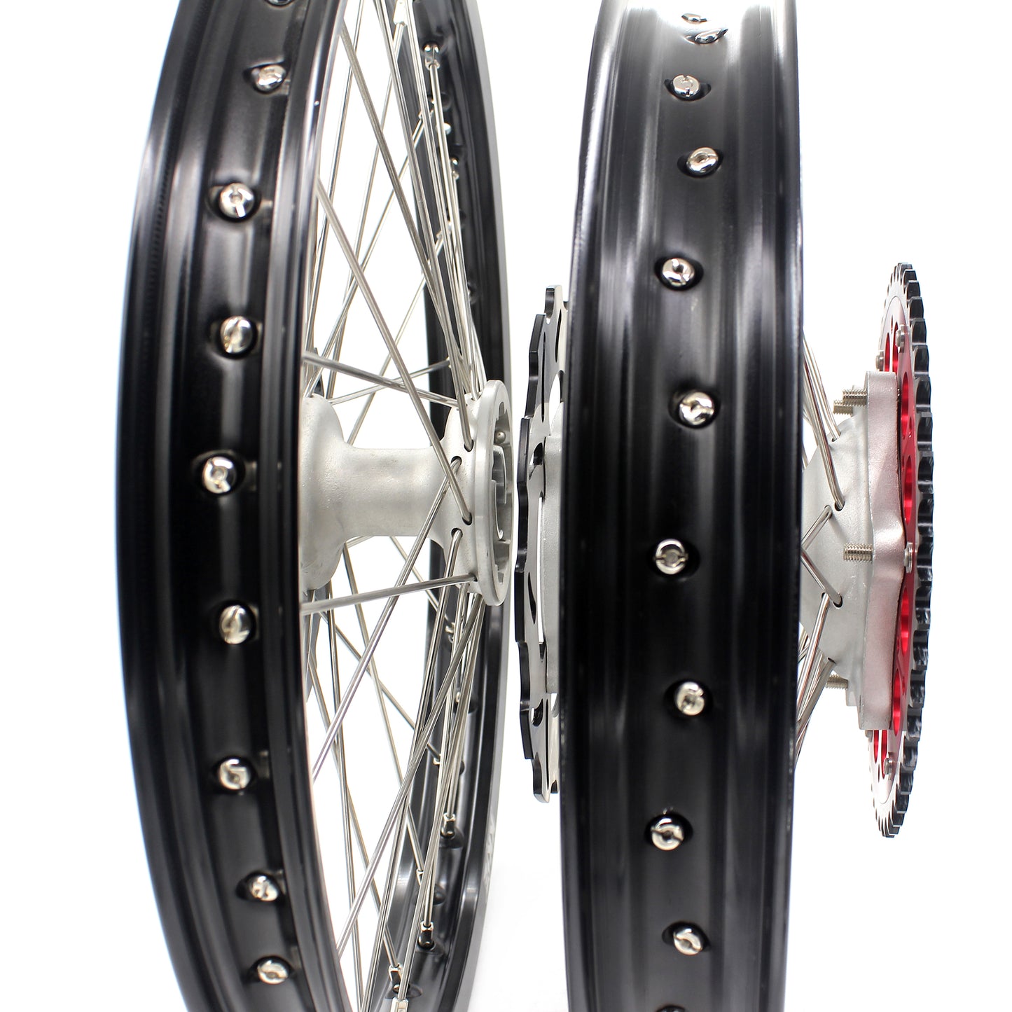 Pre-order KKE 21 & 18 Casting MX Rims for Honda XR650R 2000-2008 240MM/240MM Disc Silver&Black