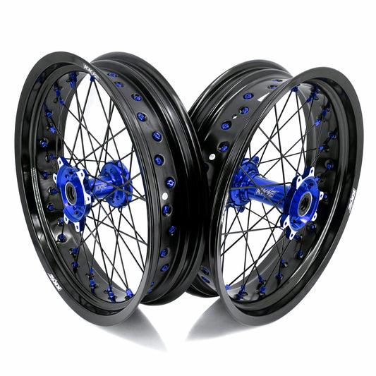 China Stock KKE 3.5/4.25*17" Electric Supermoto Wheels Rim Fit For SurRon Ultra Bee 2023-2024 Blue