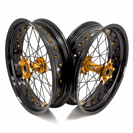 China Stock KKE 3.5/4.25*17" Electric Supermoto Wheels Rim Fit For SurRon Ultra Bee 2023-2024 Gold
