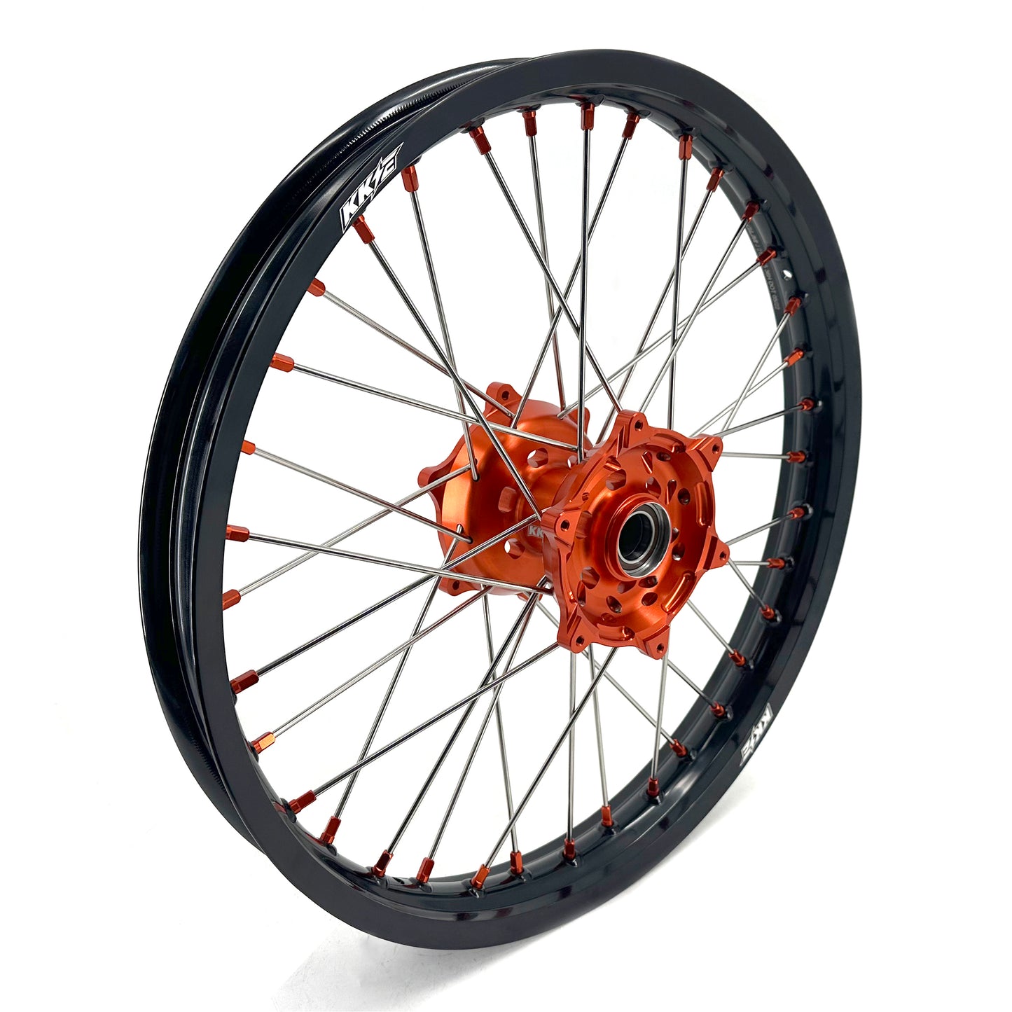 KKE 1.85-21" & 2.5-18" Motorcycle Tubed Spoke Wheels Rims Fit KTM790 Adventure R 2019-2022 Orange Nipple