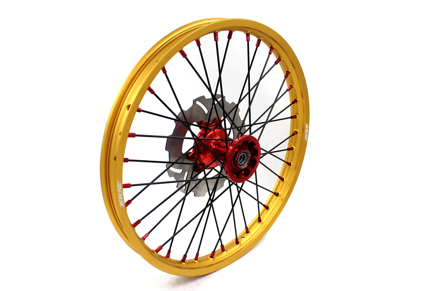 KKE 21" 18" Cast Red Hubs Billet With Gold Rim For HONDA CR125R 1998-2001 CR250R 1997-2001