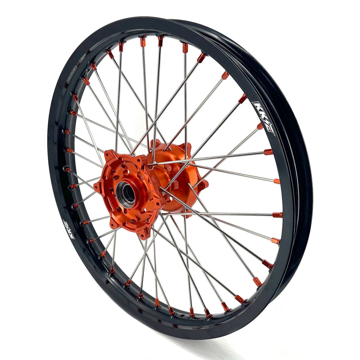 KKE 1.85-21" & 2.5-18" Motorcycle Tubed Spoke Wheels Rims Fit KTM790 Adventure R 2019-2022 Orange Nipple