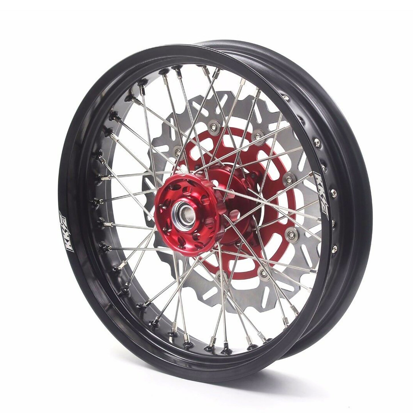 KKE 17 Inch Motard Rims for SUZUKI RMZ250 2007-2024 RMZ450 2005-2024 Red Hubs