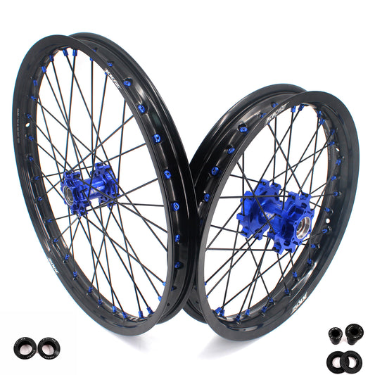 China Stock KKE 1.6*19" & 1.85*16" Electric Dirtbike Wheels Rim For Sur Ron Light Bee-X 2019-2024 Blue Nipples