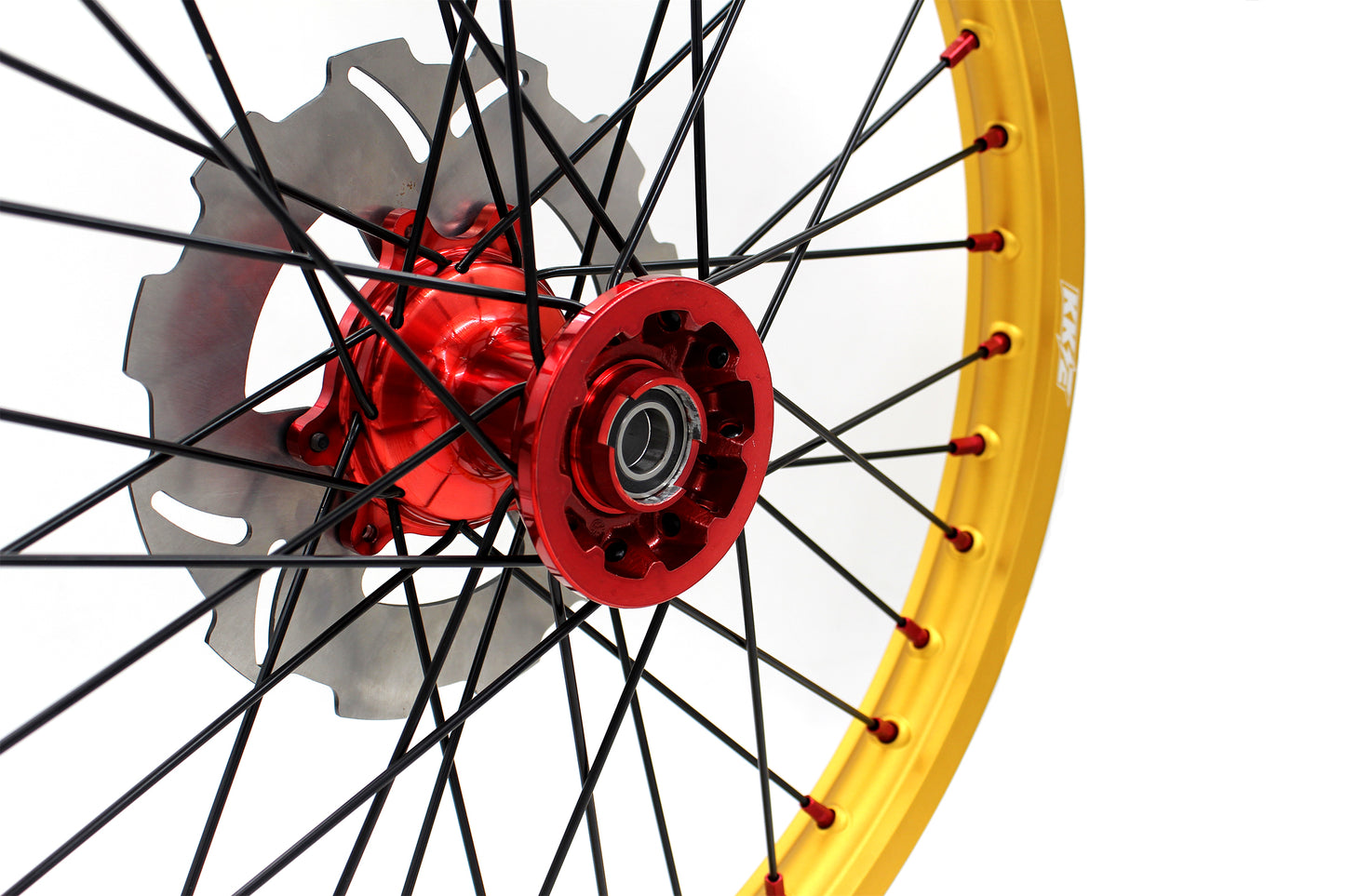 KKE 21" 18" Cast Red Hubs Billet With Gold Rim For HONDA CR125R 1998-2001 CR250R 1997-2001