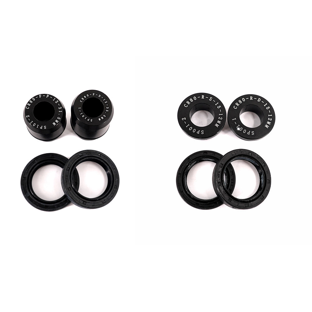 KKE Replacement Front & Rear Black Spacers Kit For HONDA CR80R CR85R