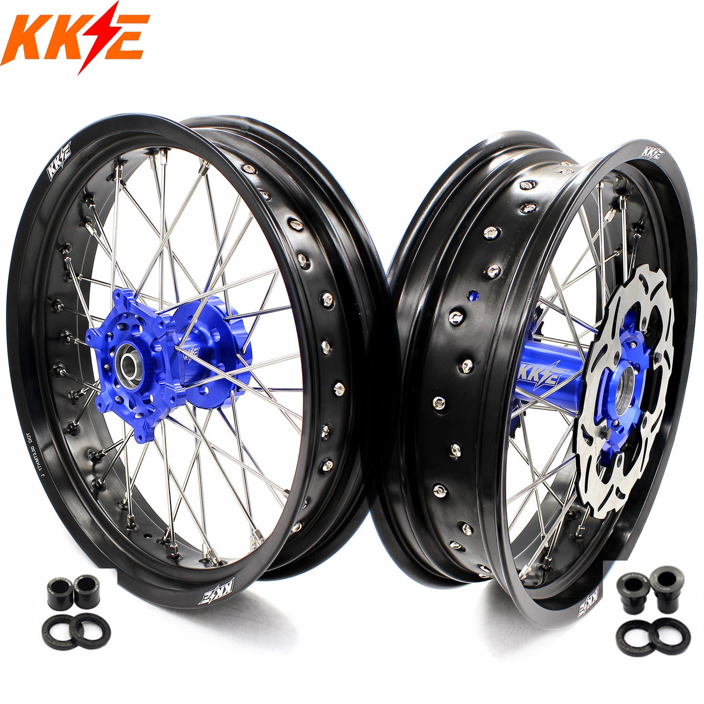 KKE 17 Inch CUSH Drive on Road Supermoto Wheels Rims For SUZUKI DRZ400SM 2005-2024