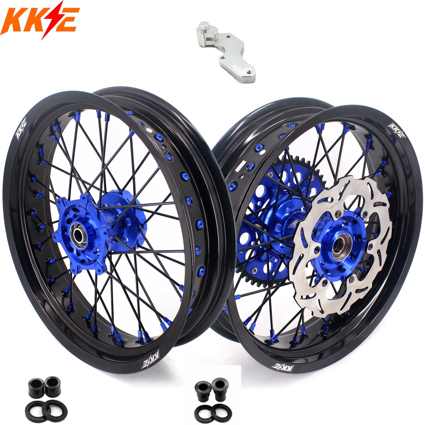 KKE 3.5/4.25 Supermoto Spoked Wheels For SUZUKI DRZ400SM 2005-2024 Dirtbikes