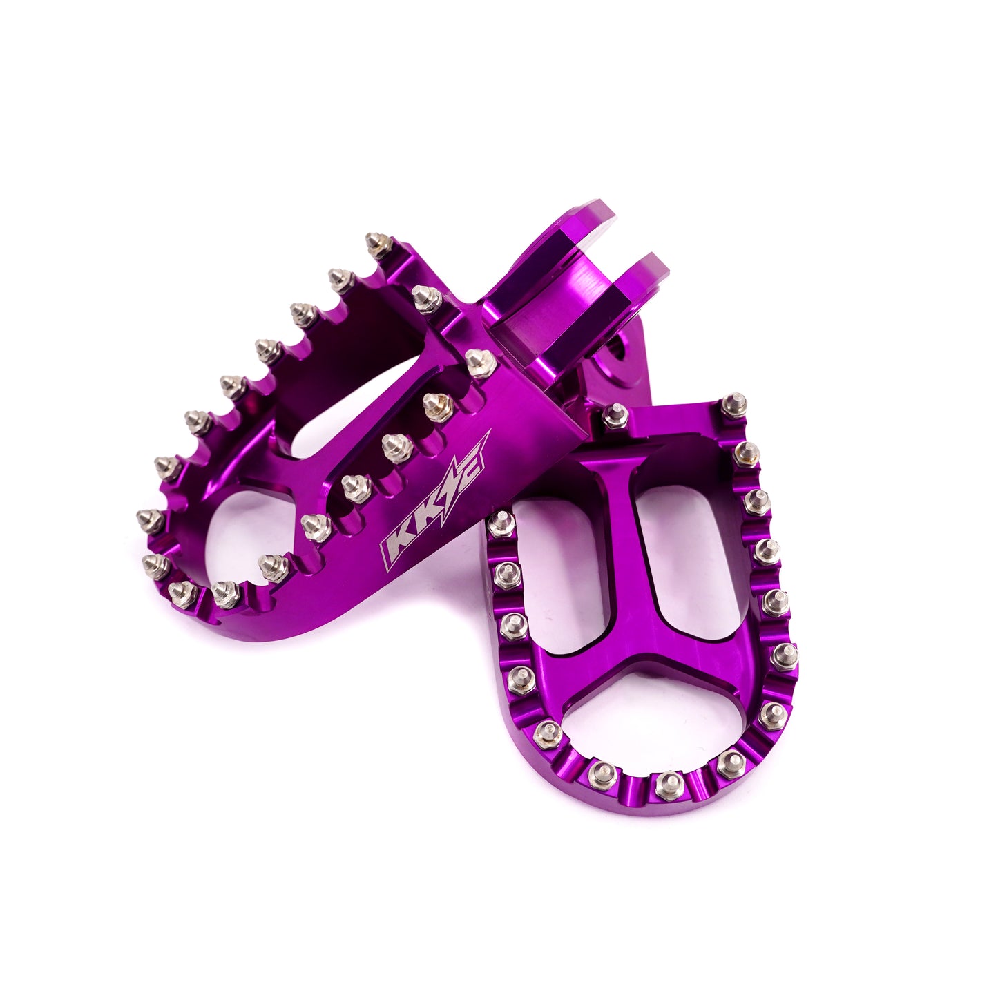 KKE Footpegs Billet Foot Rest For Segway X160 X260 Sur Ron Light Bee-X Electric Bike Purple & Gold