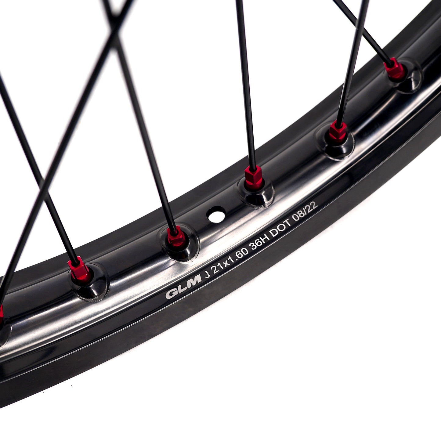 KKE Factory Stock KKE 21" & 18" E-Bike Spoke Wheels Rims Fit SurRon Ultra Bee 2023-2025 Black Hub & Red Nipples