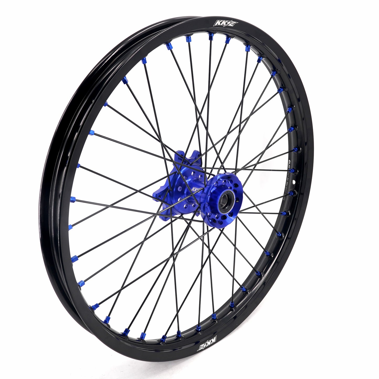 KKE Factory Stock KKE 21" & 18" E-Bike Spoke Wheels Rims Fit SurRon Ultra Bee 2023-2024 Blue Hub & Black Rim