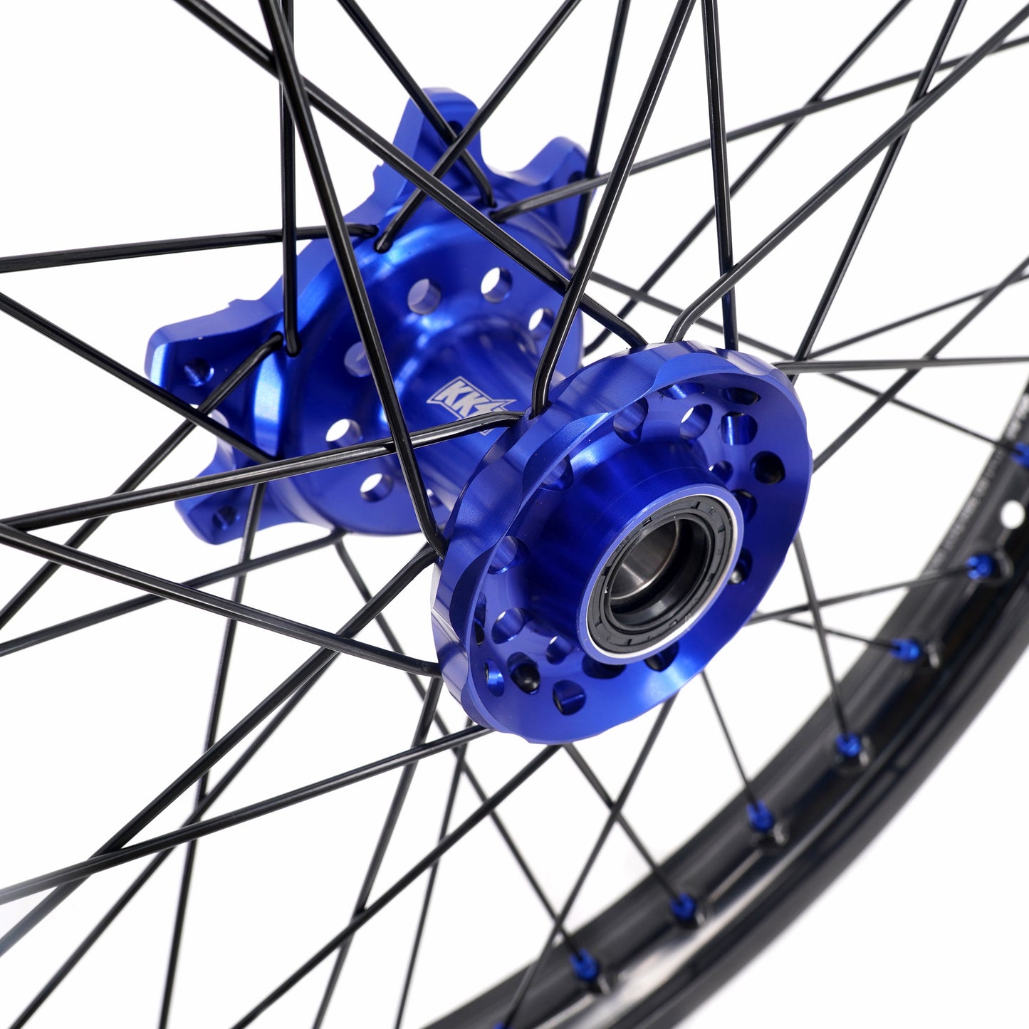 KKE Factory Stock KKE 21" & 18" E-Bike Spoke Wheels Rims Fit SurRon Ultra Bee 2023-2024 Blue Hub & Black Rim