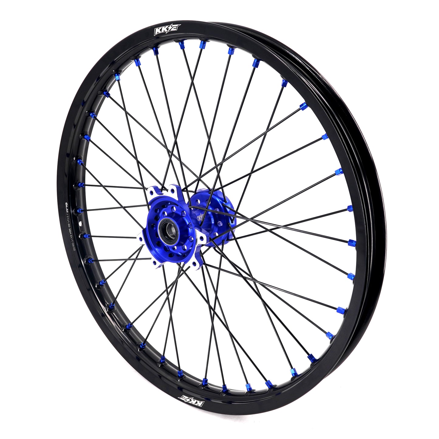 KKE Factory Stock KKE 21" & 18" E-Bike Spoke Wheels Rims Fit SurRon Ultra Bee 2023-2024 Blue Hub & Black Rim
