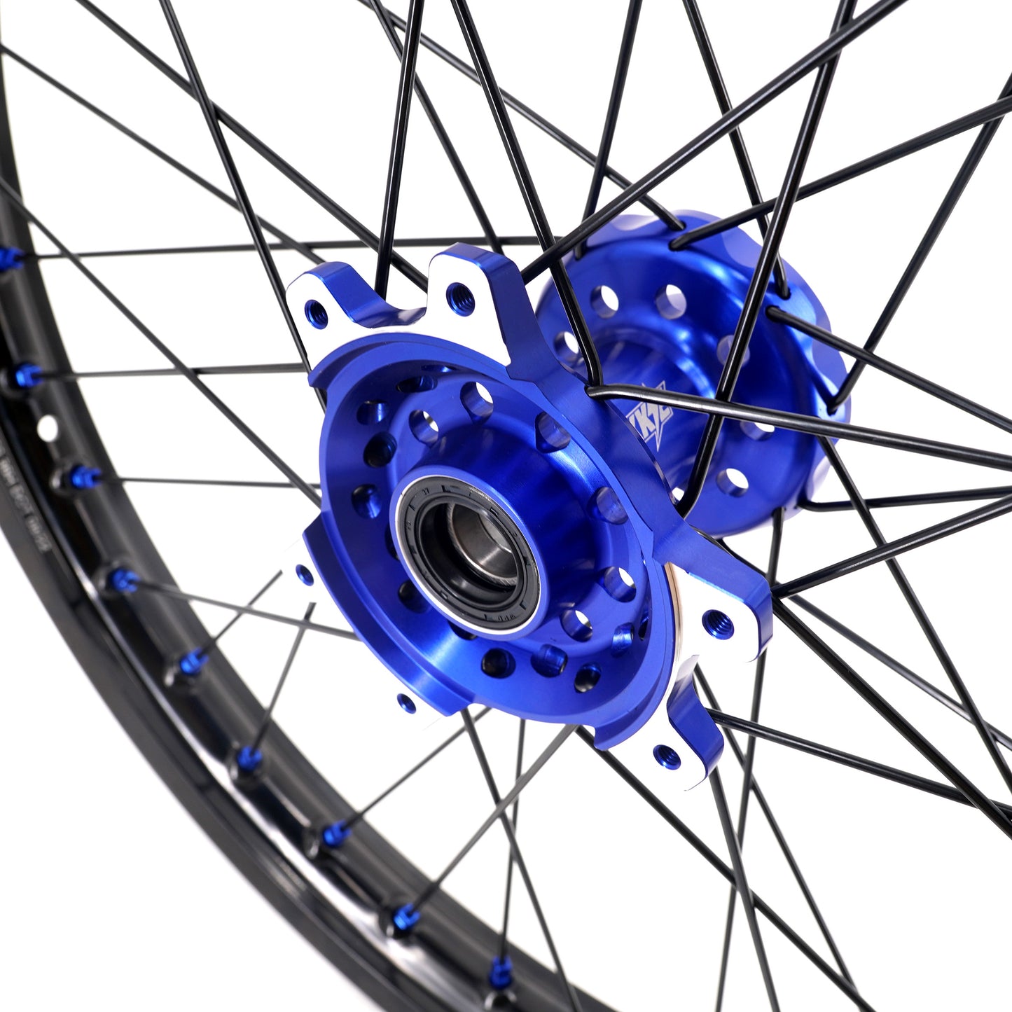KKE Factory Stock KKE 21" & 18" E-Bike Spoke Wheels Rims Fit SurRon Ultra Bee 2023-2024 Blue Hub & Black Rim
