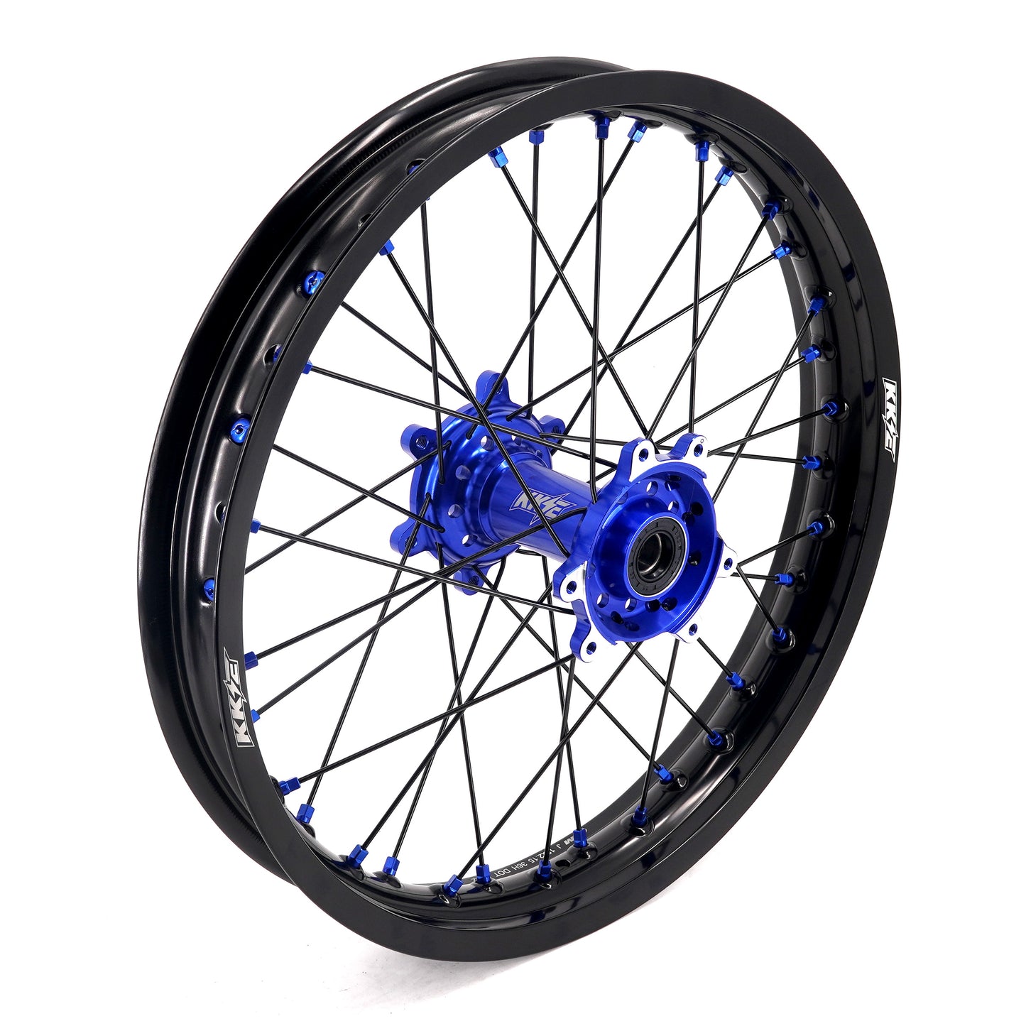 KKE Factory Stock KKE 21" & 18" E-Bike Spoke Wheels Rims Fit SurRon Ultra Bee 2023-2024 Blue Hub & Black Rim