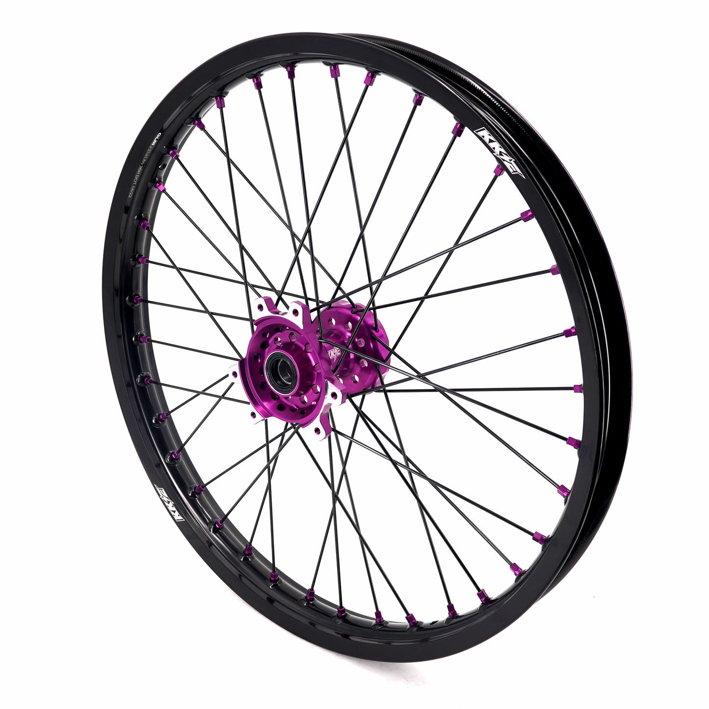 KKE Factory Stock KKE 21" & 18" E-Bike Spoke Wheels Rims Fit SurRon Ultra Bee 2023-2024 Purple Hub & Black Rim