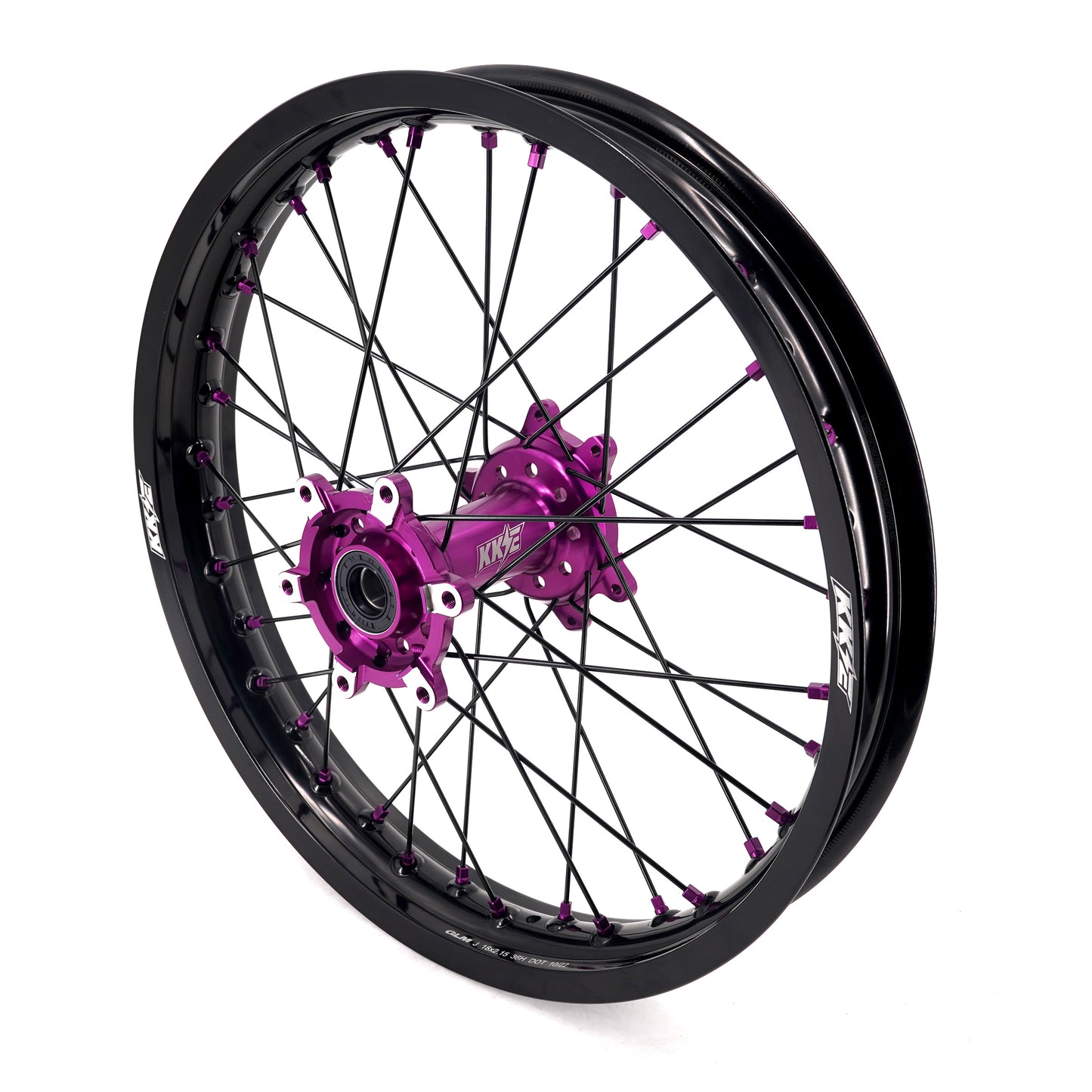 KKE Factory Stock KKE 21" & 18" E-Bike Spoke Wheels Rims Fit SurRon Ultra Bee 2023-2024 Purple Hub & Black Rim