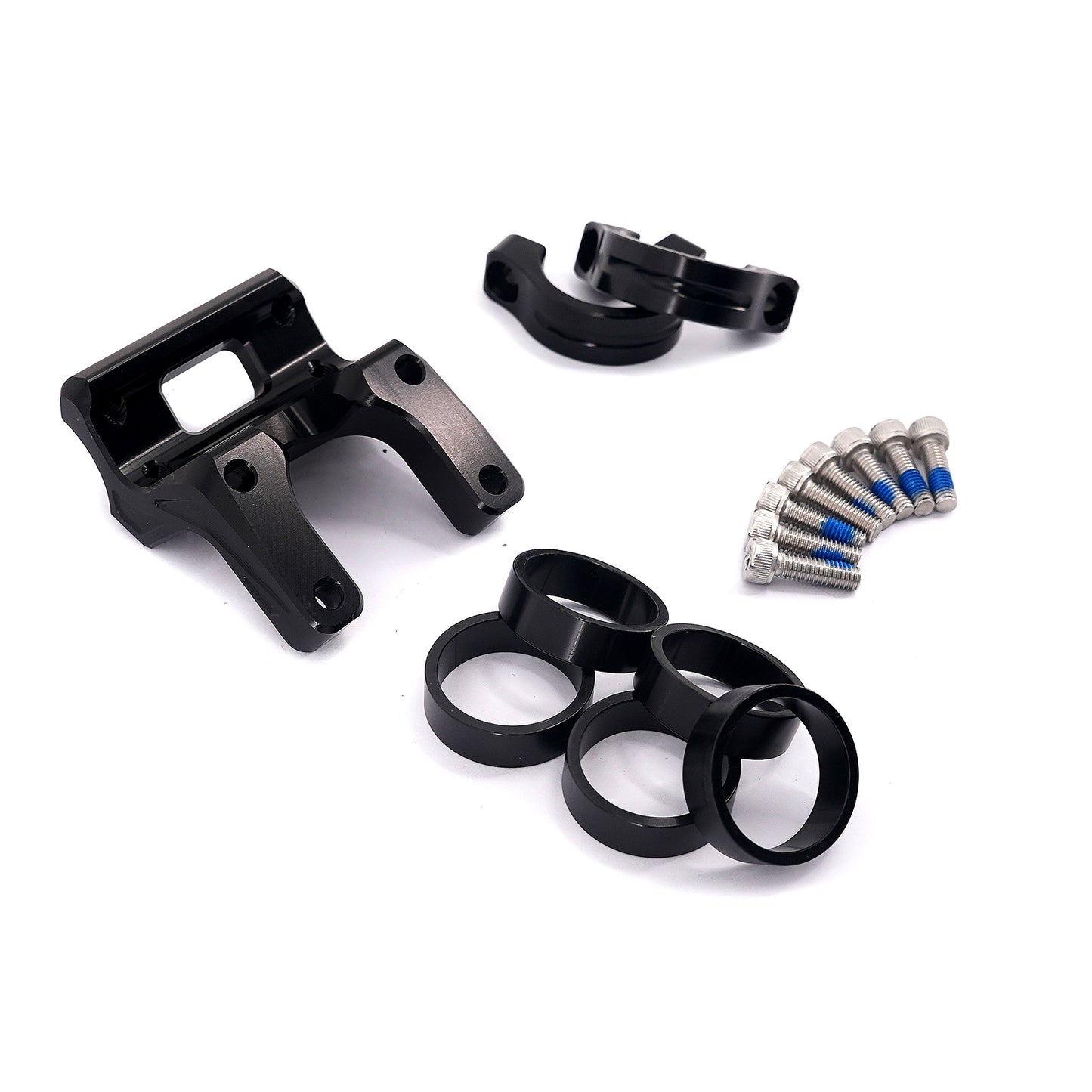 KKE Black Handlebar Risers Kit Fit Sur-Ron Light Bee X e-Bike Bracket Clamps Pads