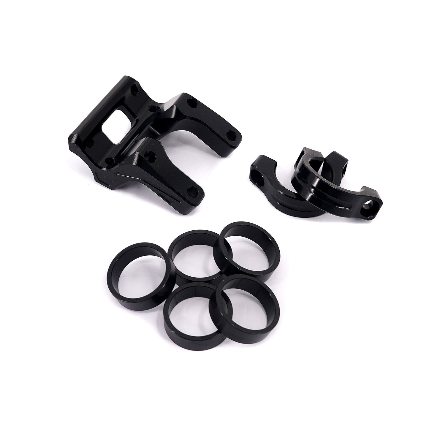 KKE Black Handlebar Risers Kit Fit Sur-Ron Light Bee X e-Bike Bracket Clamps Pads