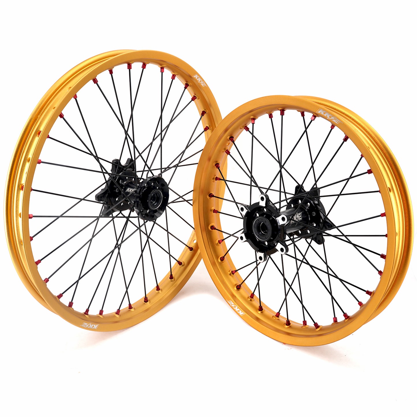 China Factory Stock KKE 21" & 18" E-Bike Spoke Wheels Rims Fit SurRon Ultra Bee 2023 Black Hub & Gold Rim