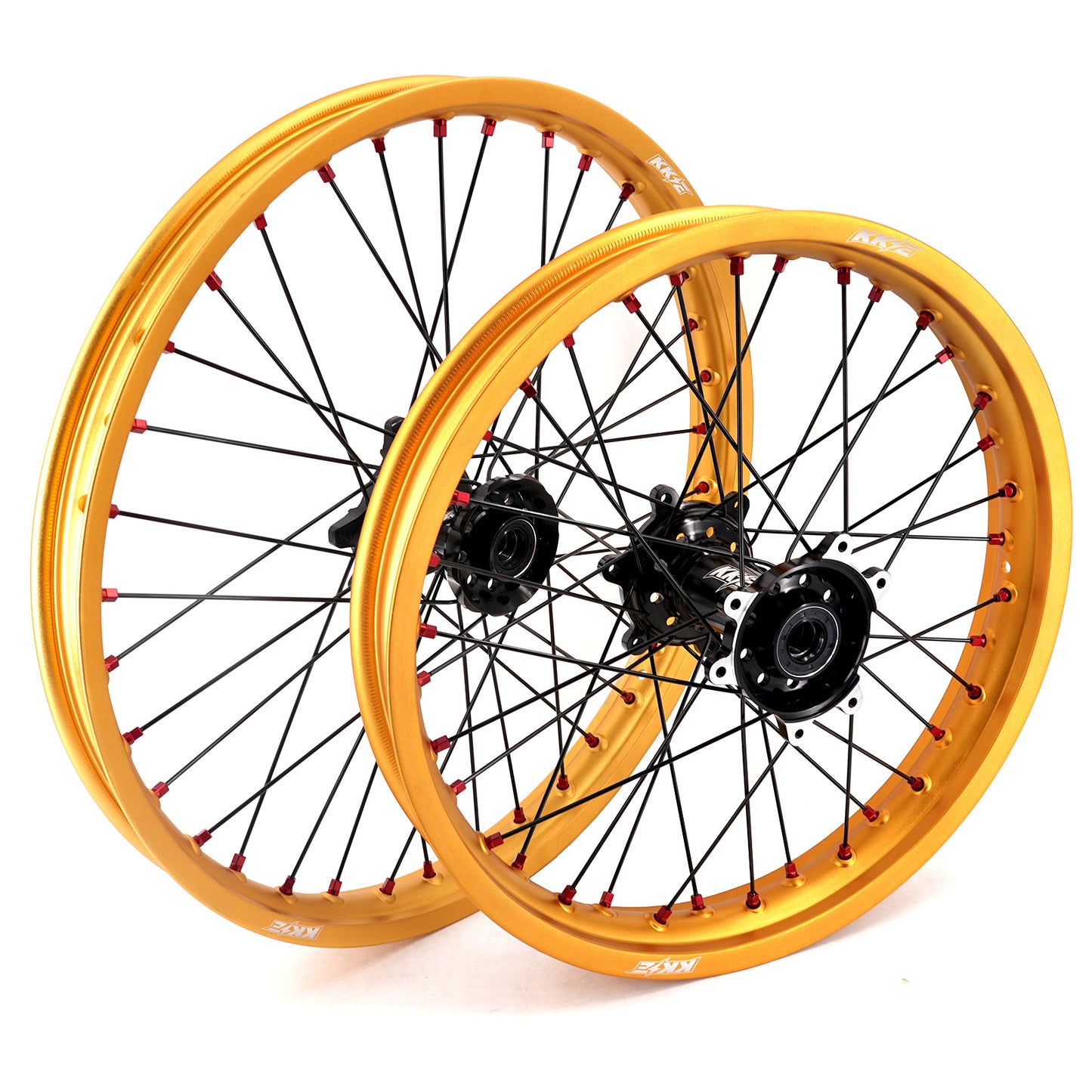 China Factory Stock KKE 21" & 18" E-Bike Spoke Wheels Rims Fit SurRon Ultra Bee 2023 Black Hub & Gold Rim