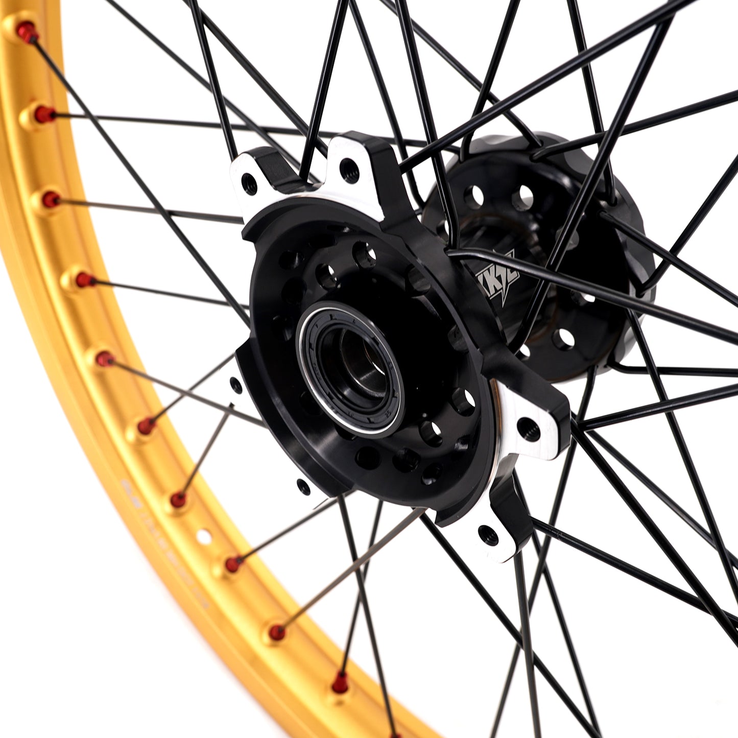 China Factory Stock KKE 21" & 18" E-Bike Spoke Wheels Rims Fit SurRon Ultra Bee 2023 Black Hub & Gold Rim