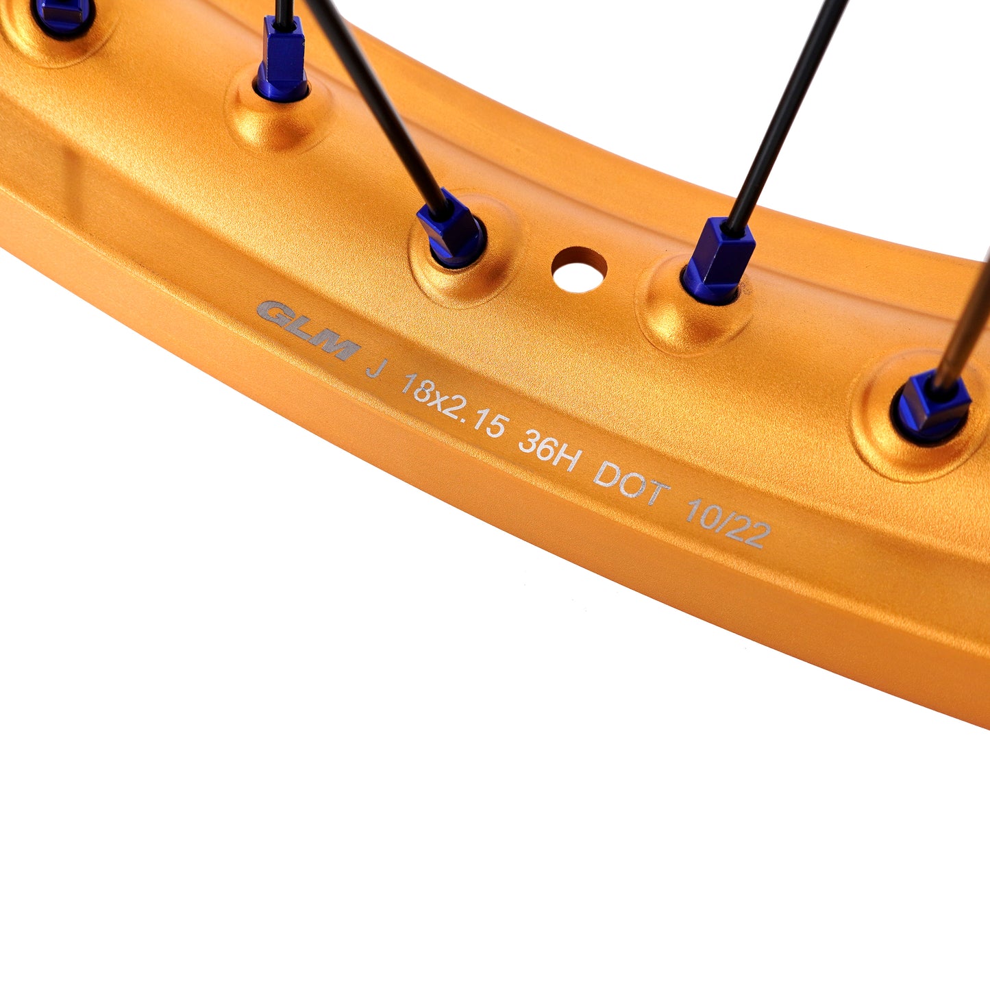 KKE Factory Stock KKE 21" & 18" E-Bike Spoke Wheels Rims Fit SurRon Ultra Bee 2023-2025 Gold Rim & Blue Nipples