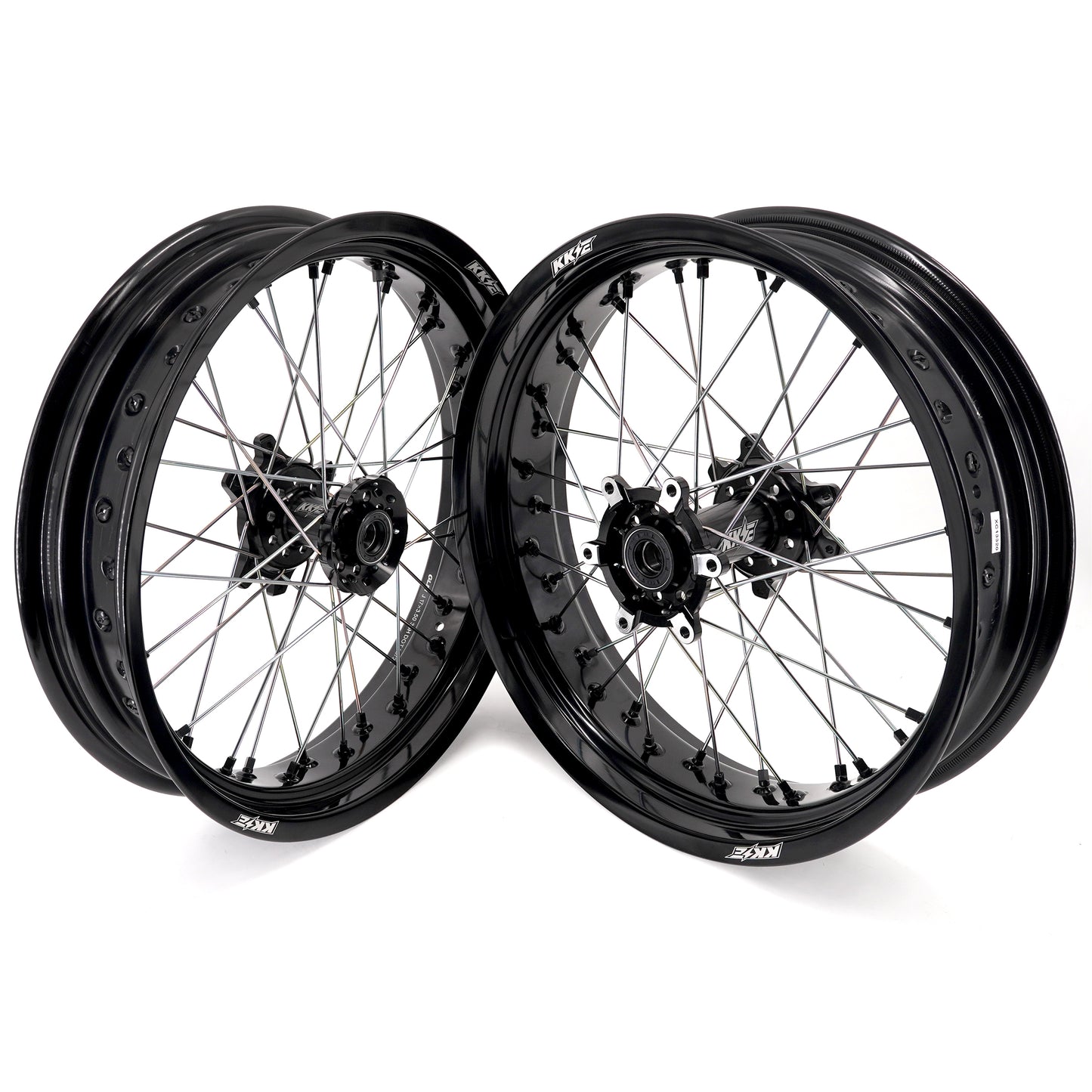 China Stock KKE 3.5/4.25*17" Electric Supermoto Wheels Rim Fit For SurRon Ultra Bee 2023-2024 Silver Spokes
