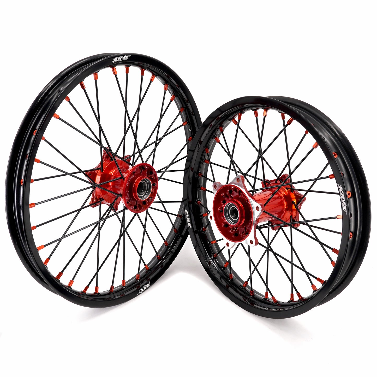 KKE 21" 18" Cast Enduro Wheels For KTM EXC EXC-F EXC-E 2003-2023 Black Spokes