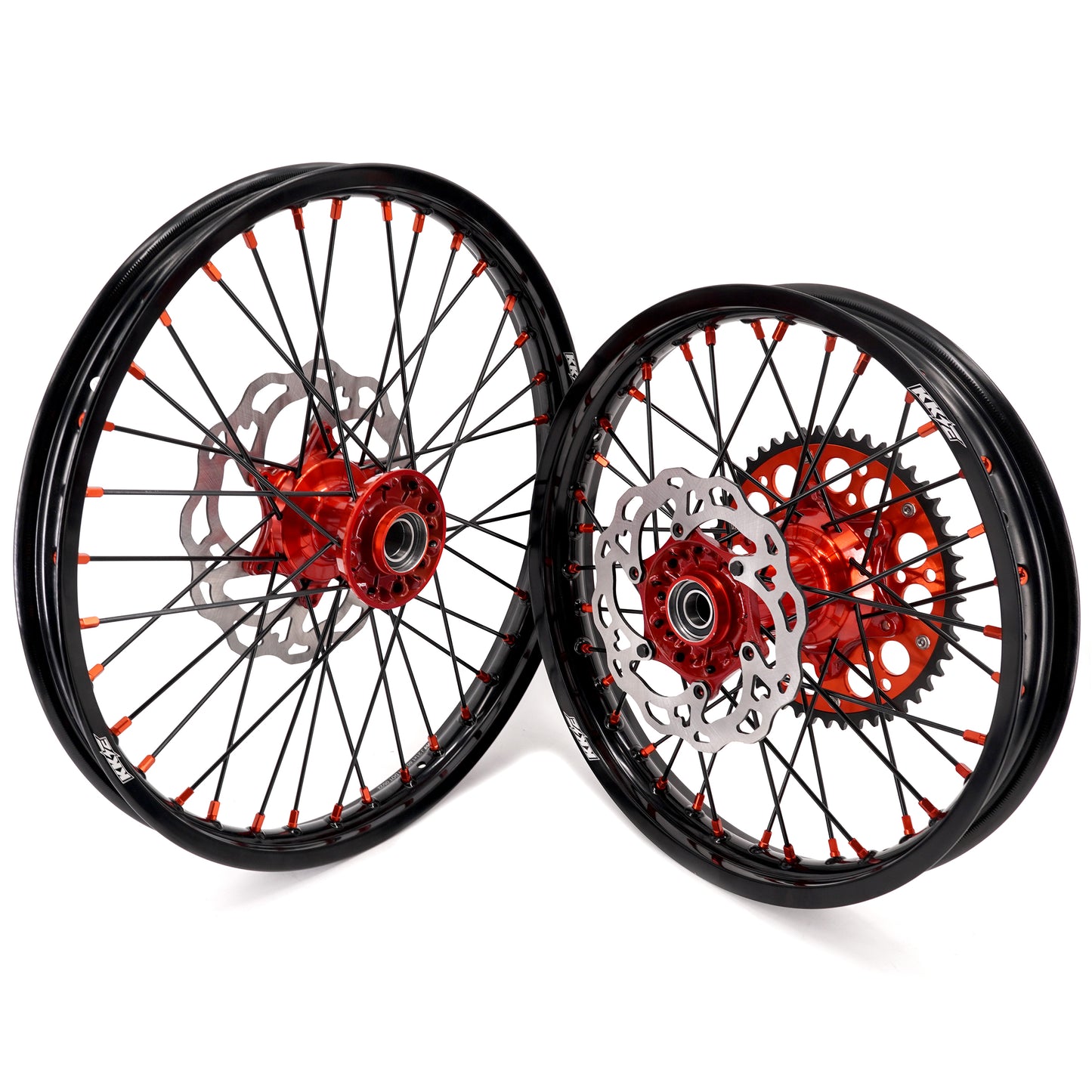 KKE 21" 18" Cast Enduro Wheels For KTM EXC EXC-F EXC-E 2003-2023 Black Spokes