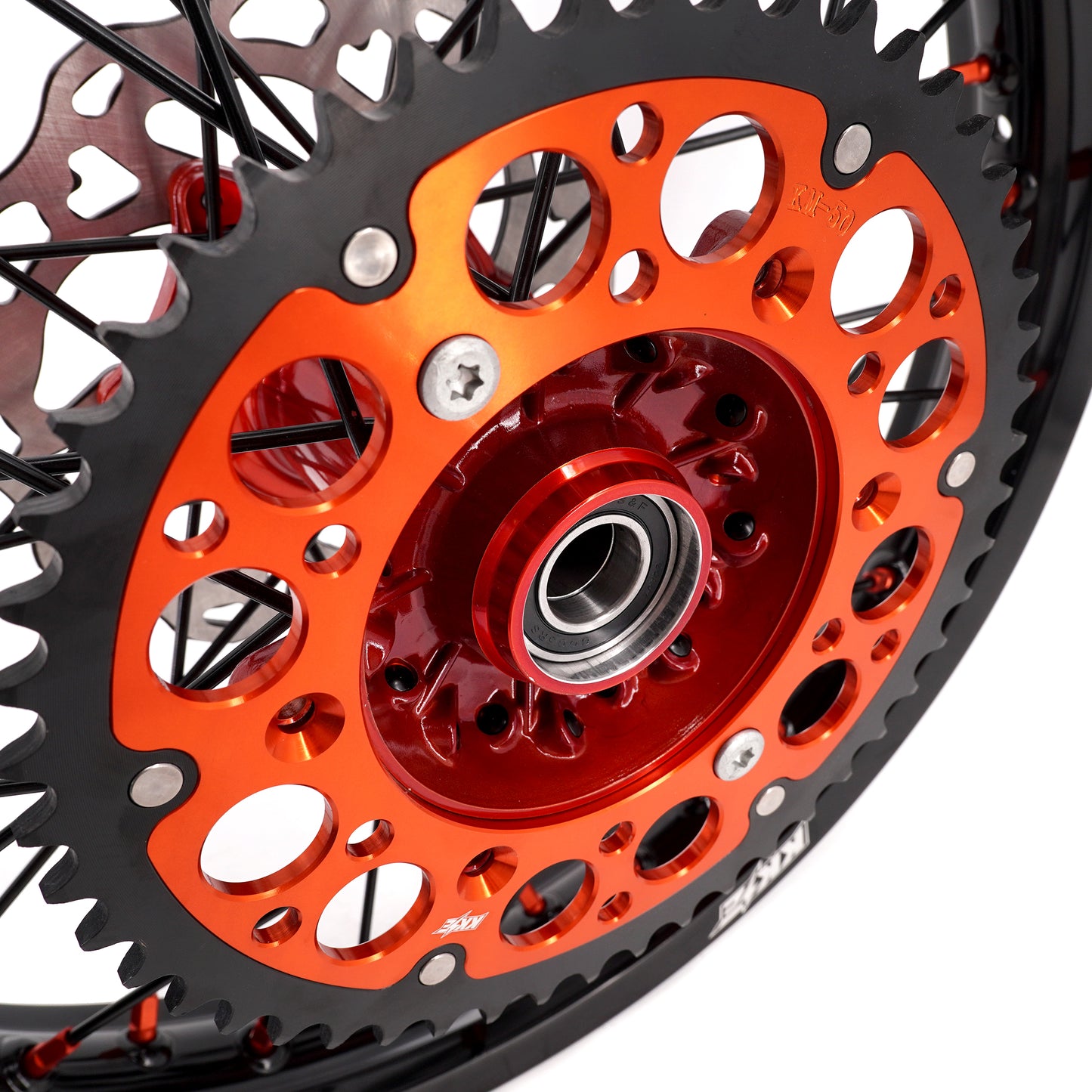 KKE 21" 18" Cast Enduro Wheels For KTM EXC EXC-F EXC-E 2003-2023 Black Spokes