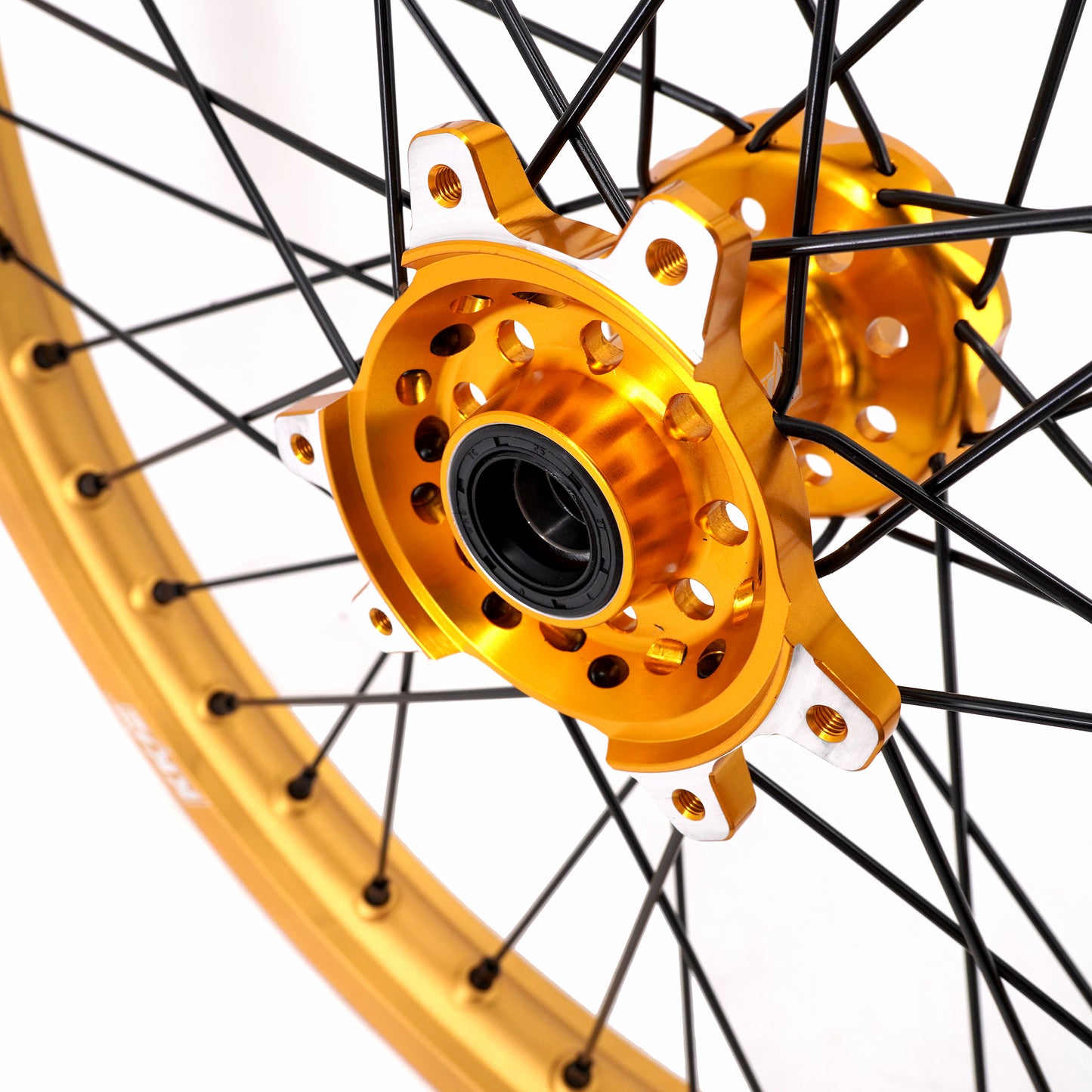 KKE Factory Stock KKE 21" & 18" E-Bike Spoke Wheels Rims Fit SurRon Ultra Bee 2023-2025 Gold Hub & Gold Rim