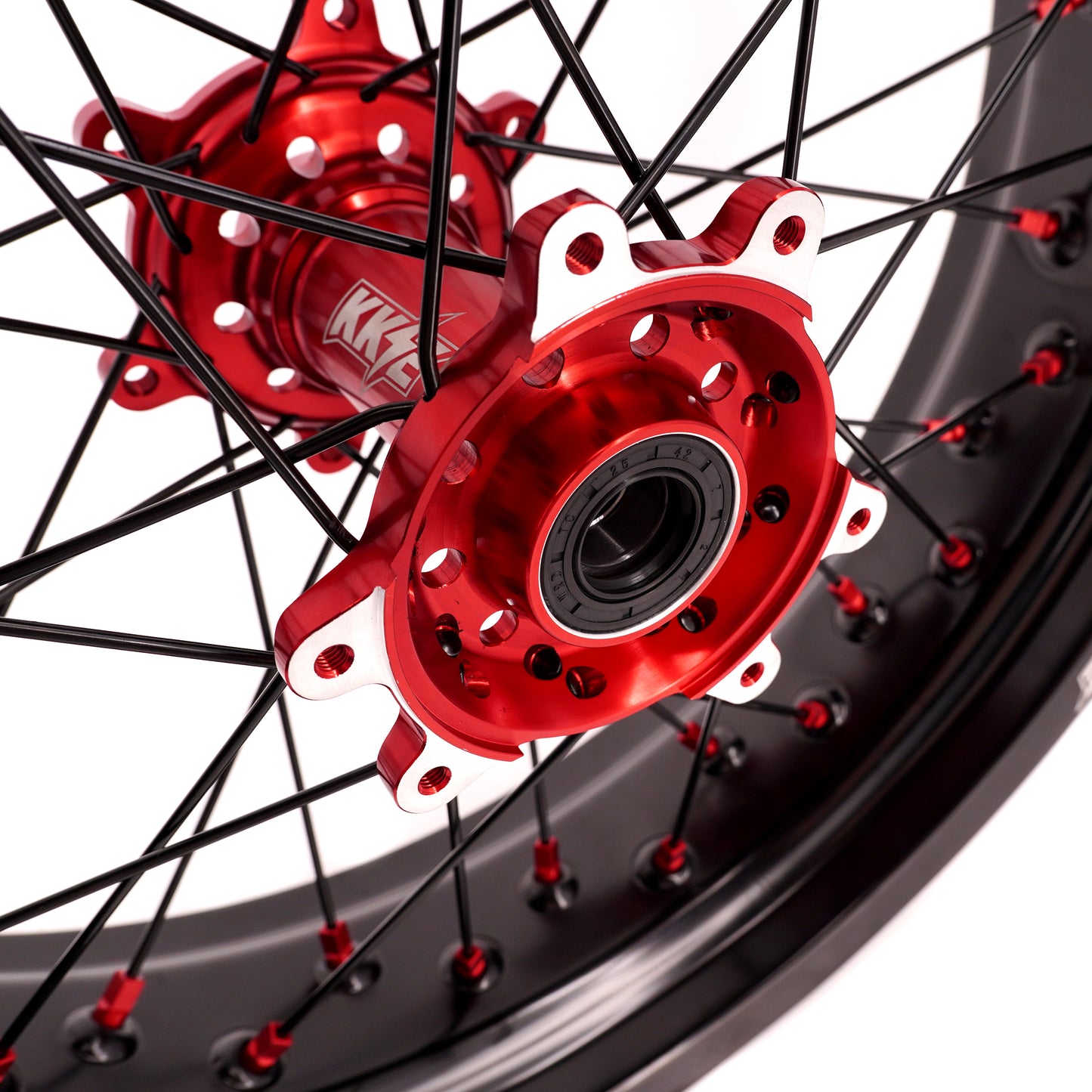 KKE Factory Stock 3.5/4.25*17" Electric Supermoto Wheels Rim Fit For SurRon Ultra Bee 2023-2024 Red