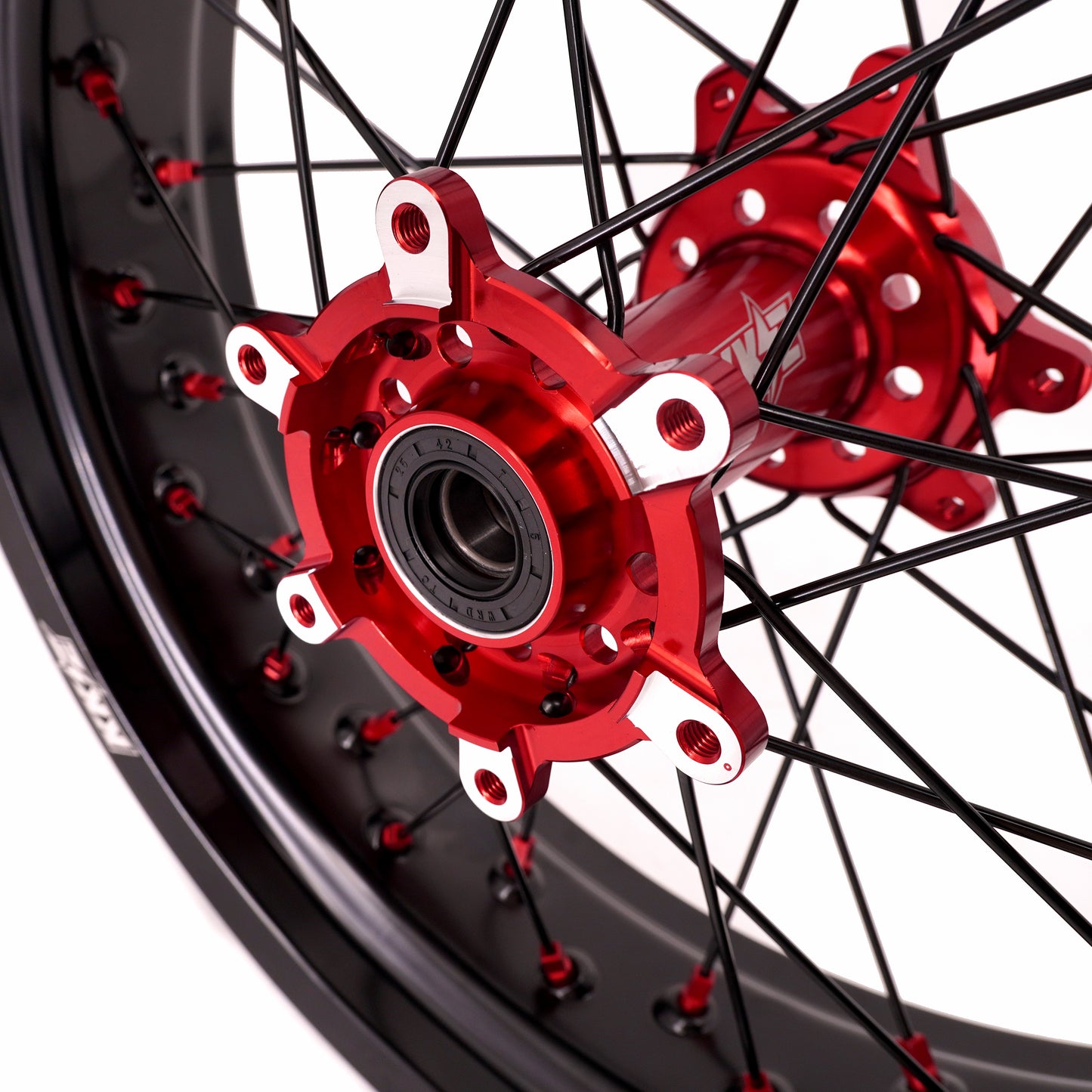 KKE Factory Stock 3.5/4.25*17" Electric Supermoto Wheels Rim Fit For SurRon Ultra Bee 2023-2024 Red