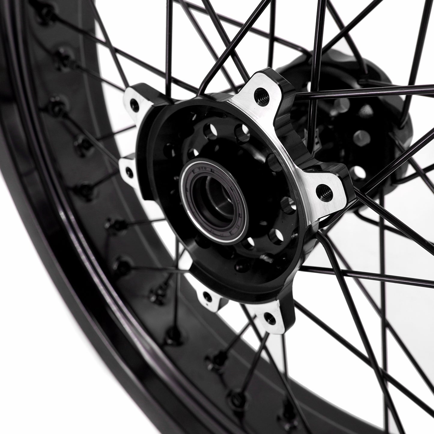 China Stock KKE 3.5/4.25*17" Electric Supermoto All Black Wheels Rim Fit For SurRon Ultra Bee 2023-2024