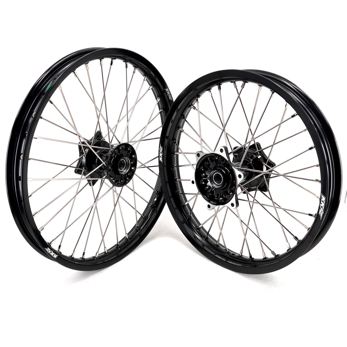 KKE 21"&19" Mx Dirtbike Casting Wheels For YAMAHA YZ125 YZ250 YZ250F YZ450F Black Hub
