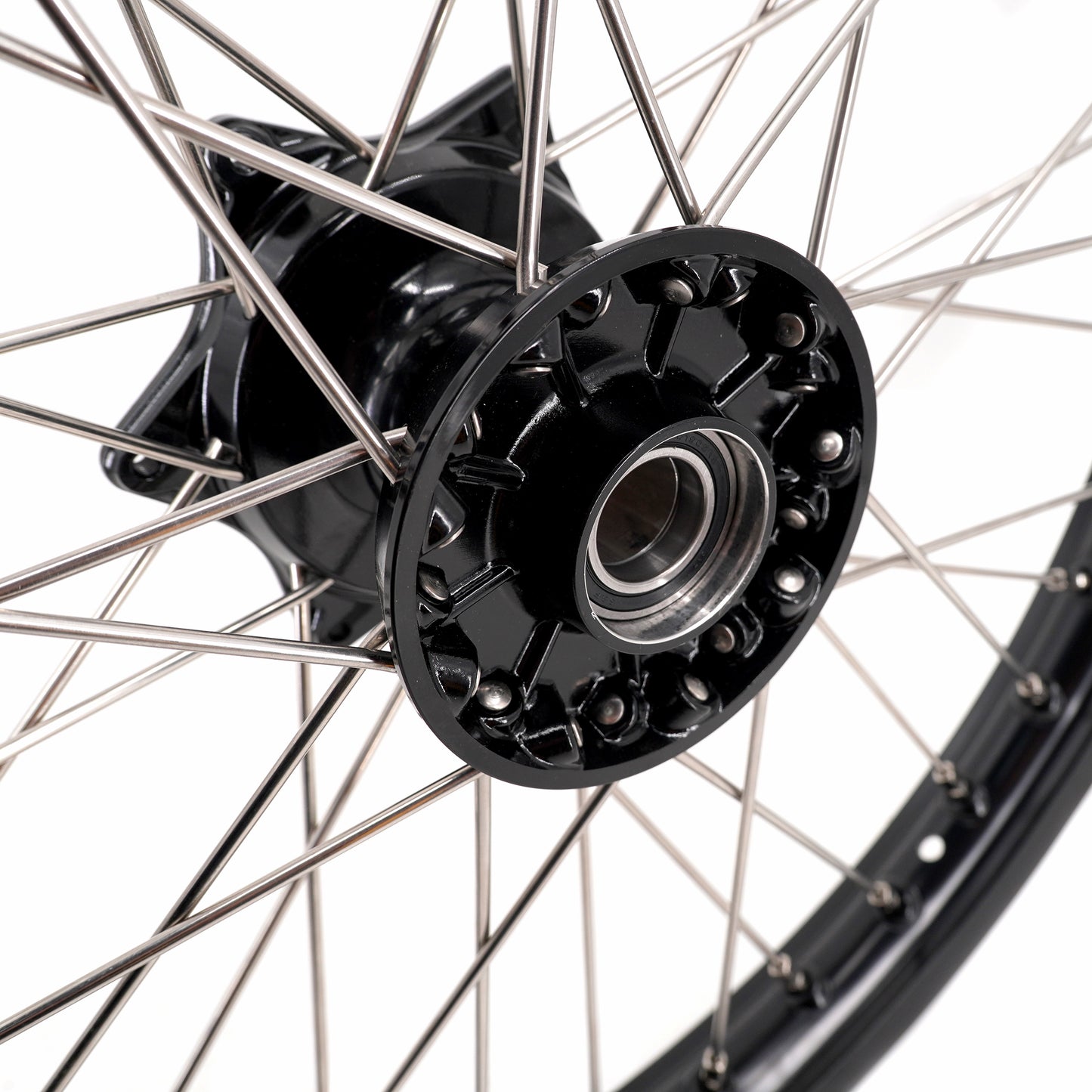 KKE 21"&19" Mx Dirtbike Casting Wheels For YAMAHA YZ125 YZ250 YZ250F YZ450F Black Hub