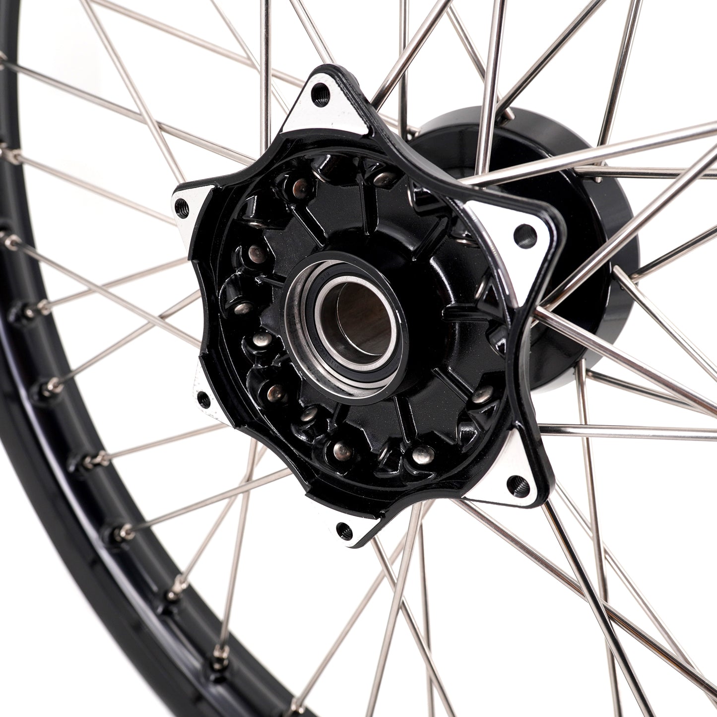 KKE 21"&19" Mx Dirtbike Casting Wheels For YAMAHA YZ125 YZ250 YZ250F YZ450F Black Hub