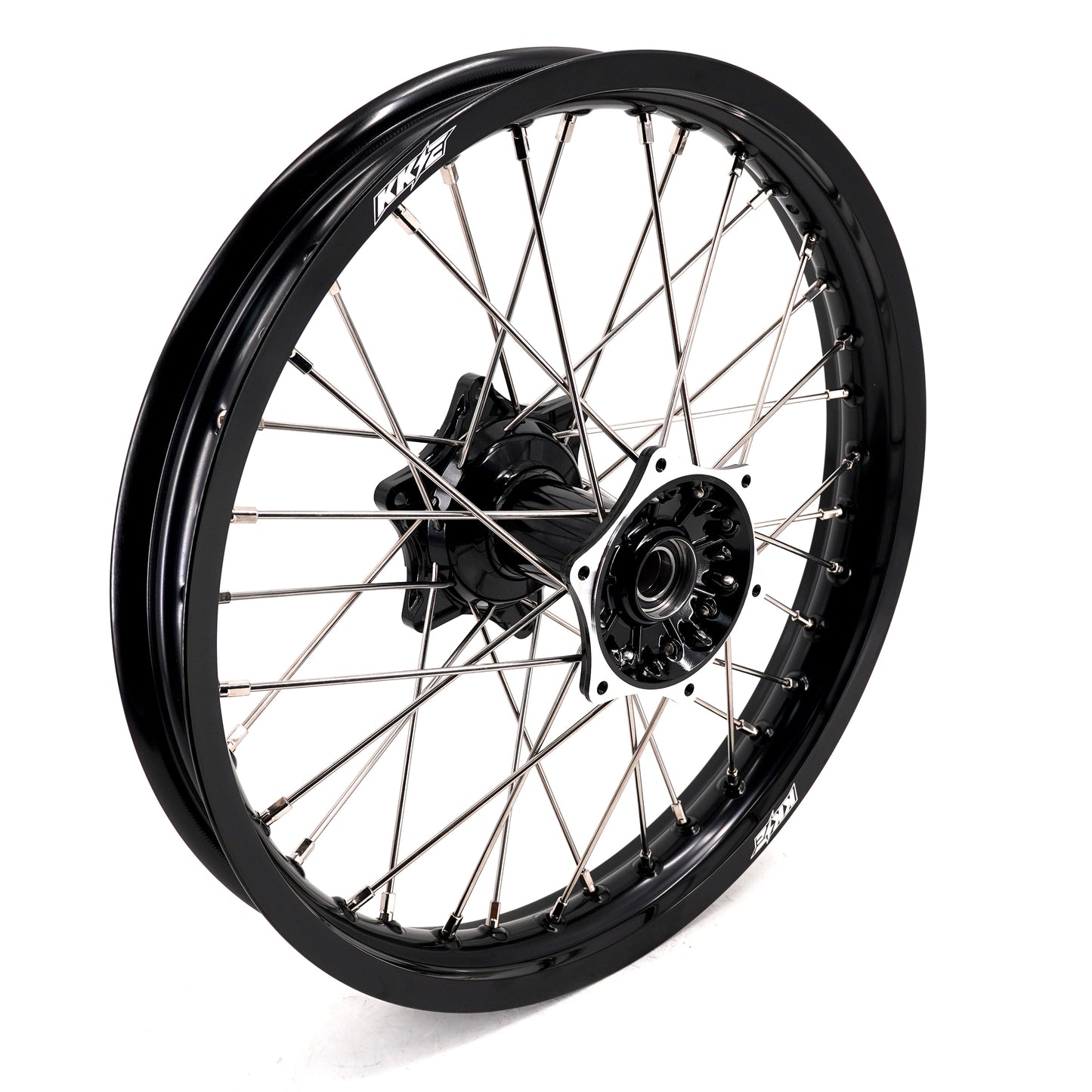 KKE 21"&19" Mx Dirtbike Casting Wheels For YAMAHA YZ125 YZ250 YZ250F YZ450F Black Hub