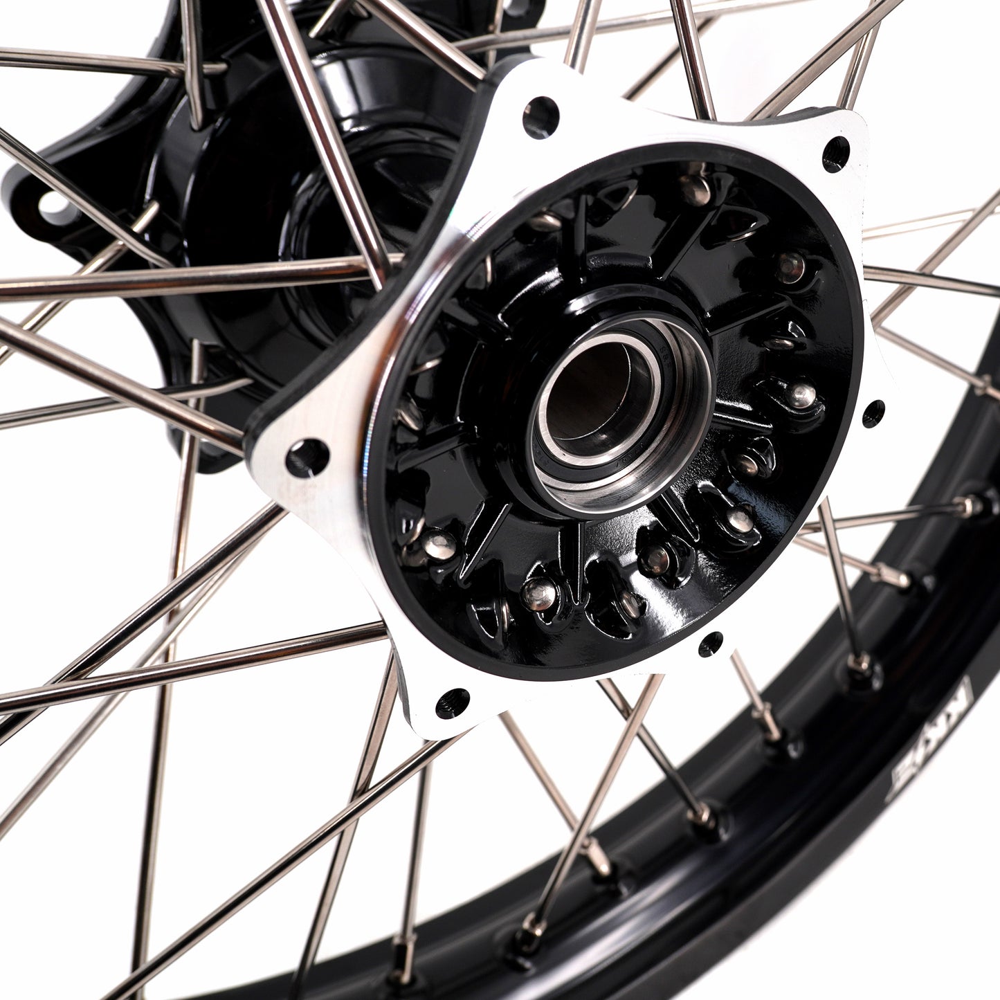 KKE 21"&19" Mx Dirtbike Casting Wheels For YAMAHA YZ125 YZ250 YZ250F YZ450F Black Hub