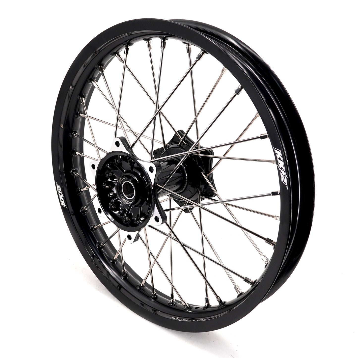 KKE 21"&19" Mx Dirtbike Casting Wheels For YAMAHA YZ125 YZ250 YZ250F YZ450F Black Hub