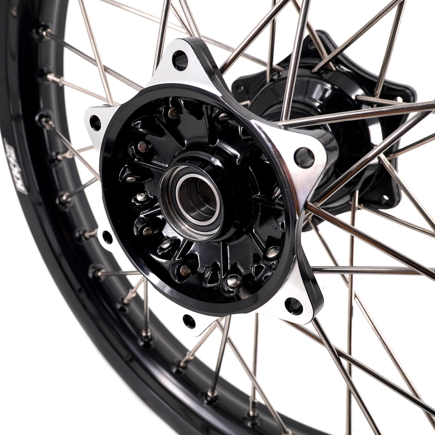 KKE 21"&19" Mx Dirtbike Casting Wheels For YAMAHA YZ125 YZ250 YZ250F YZ450F Black Hub