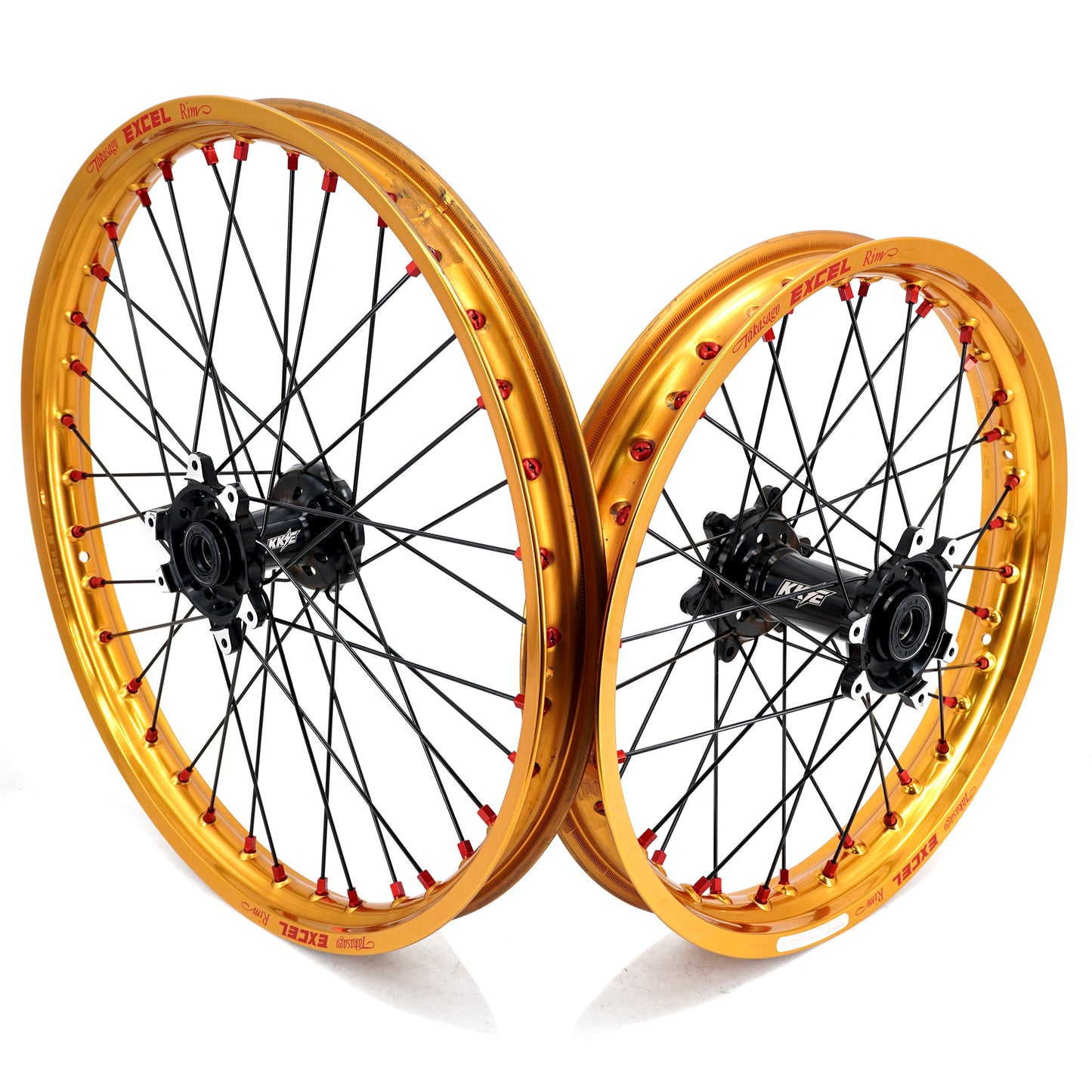 US Stock KKE 21" & 18" Electric Dirtbike Wheels Takasago EXCEL Rims Fit SurRon Ultra Bee 2023-2025 Black&Gold