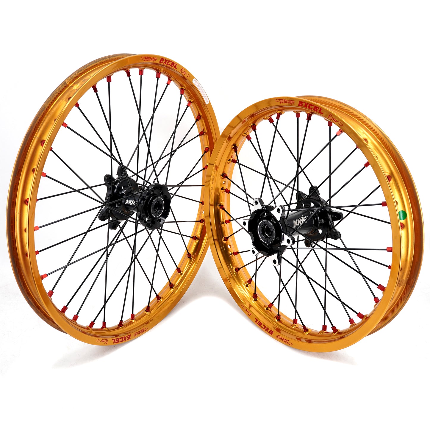 US Stock KKE 21" & 18" Electric Dirtbike Wheels Takasago EXCEL Rims Fit SurRon Ultra Bee 2023-2025 Black&Gold