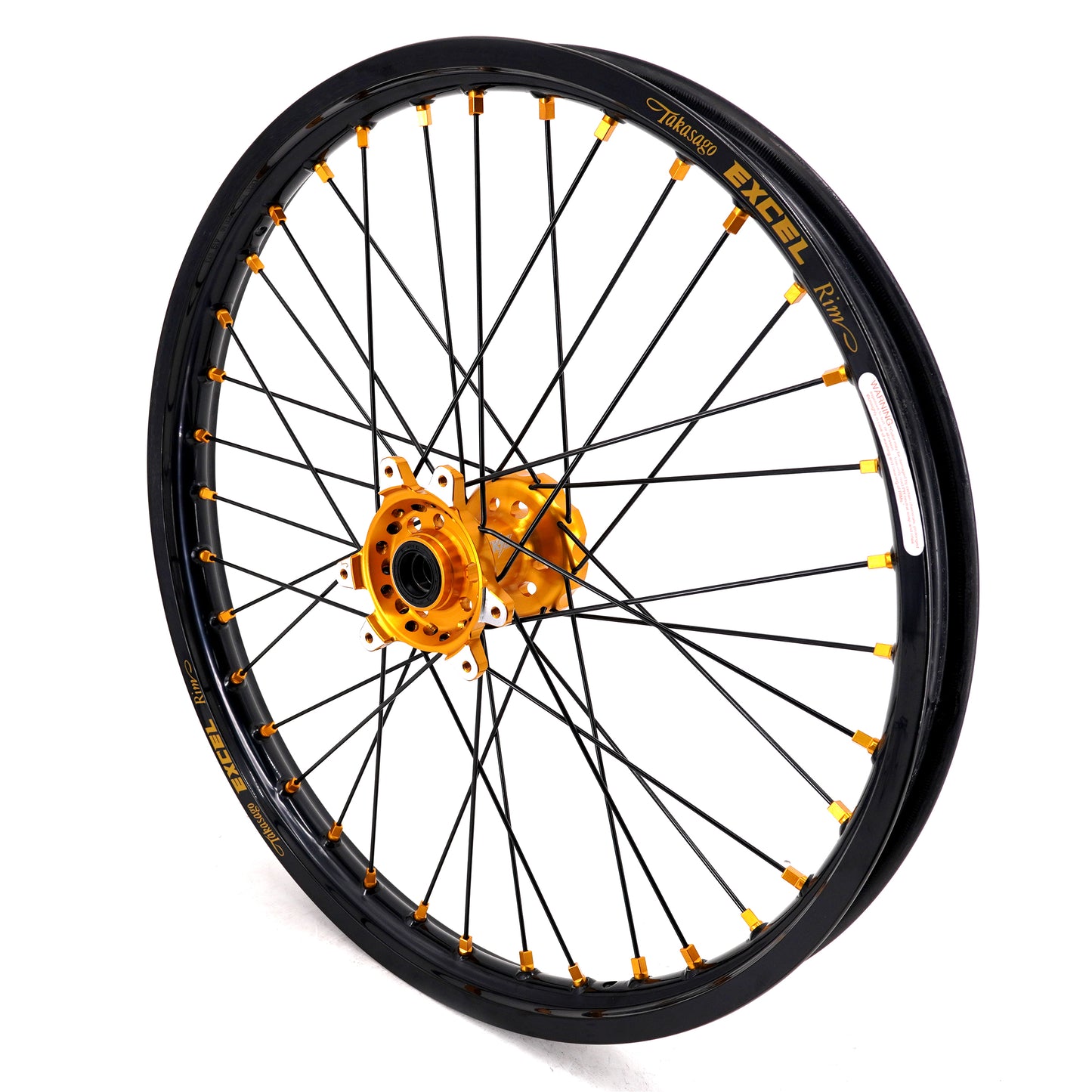 US Stock KKE 21" & 18" Electric Dirtbike Wheels Takasago EXCEL Rims Fit SurRon Ultra Bee 2023-2025 Gold Nipples